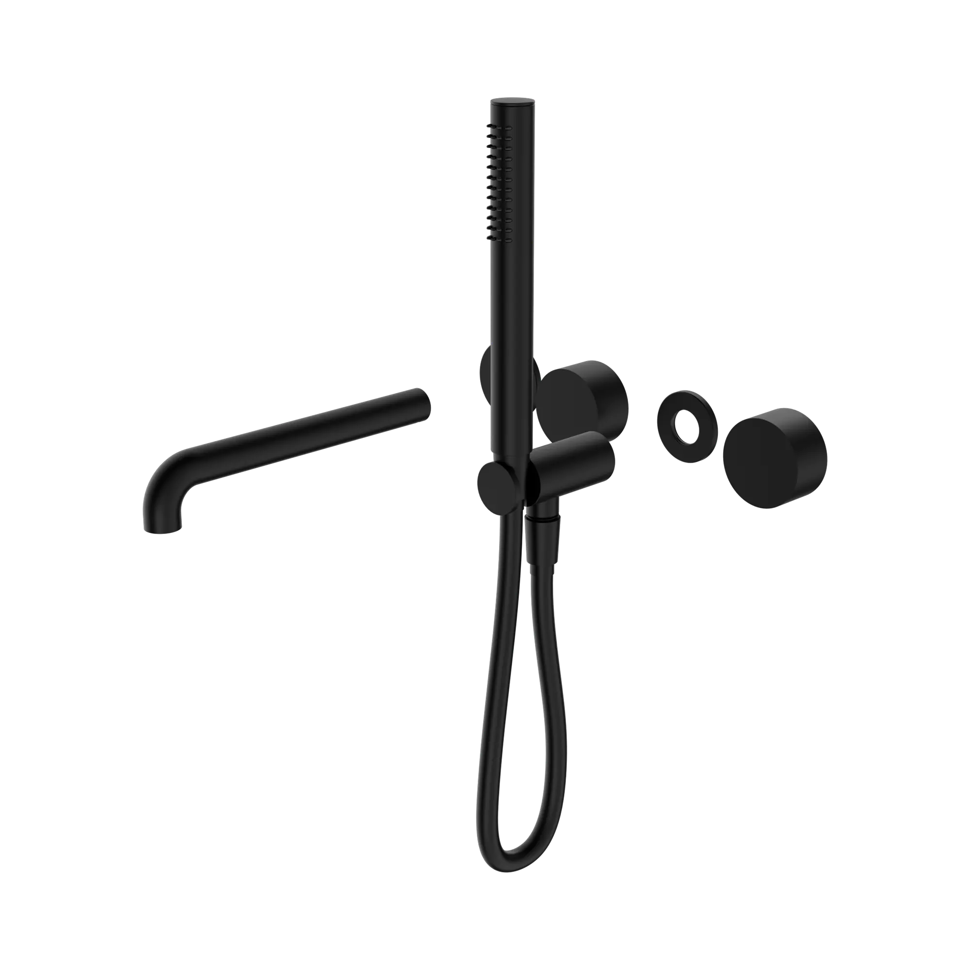 NR271903b250t MB Kara Progressive Shower System Separate Plate With Spout 250mm Trim Kits Only Matte Black image 1