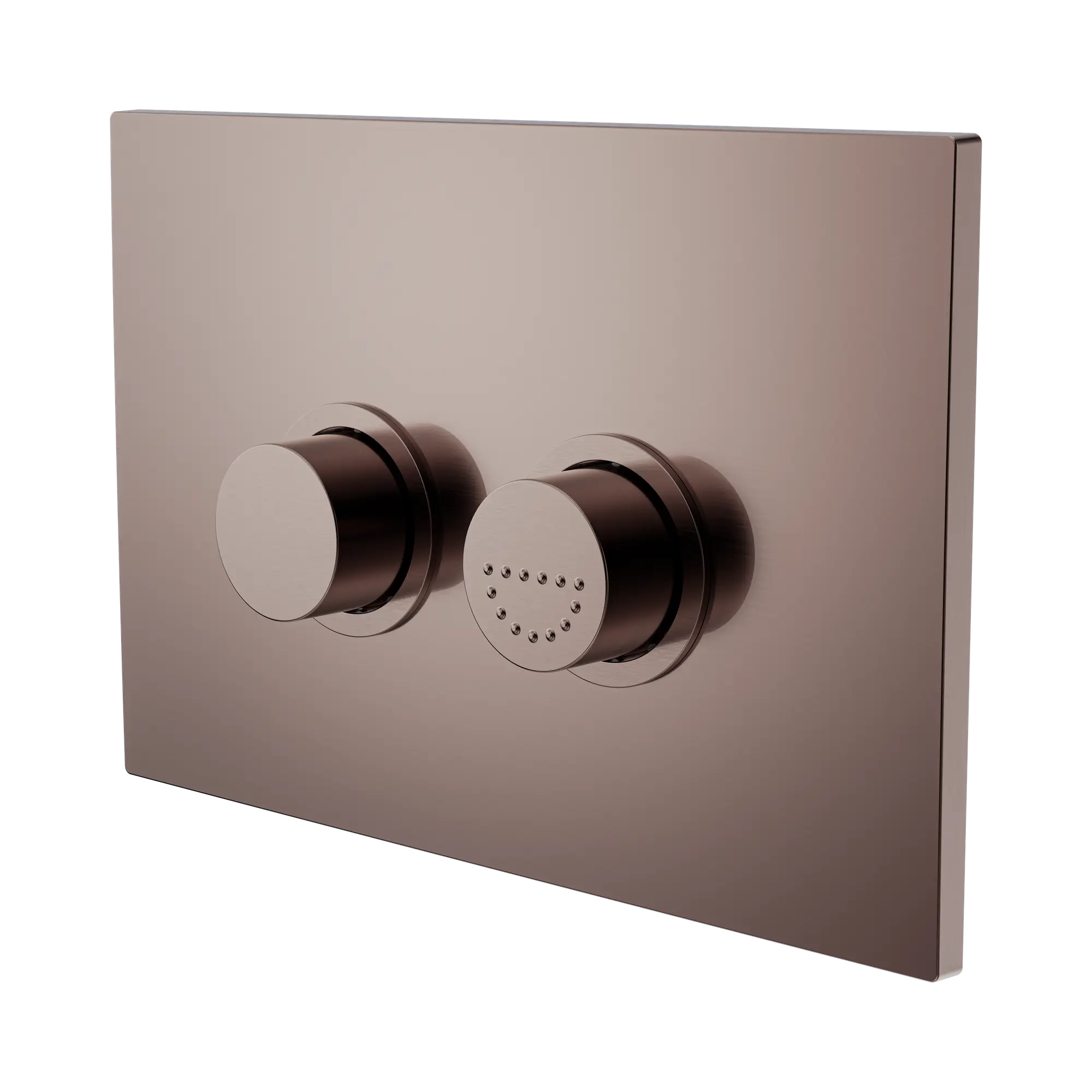 NRCRPL002 BZ Mecca Care Raised Disabled Care Pneumatic Flush Buttons Plate DDA Compliant Brushed Bronze image 1