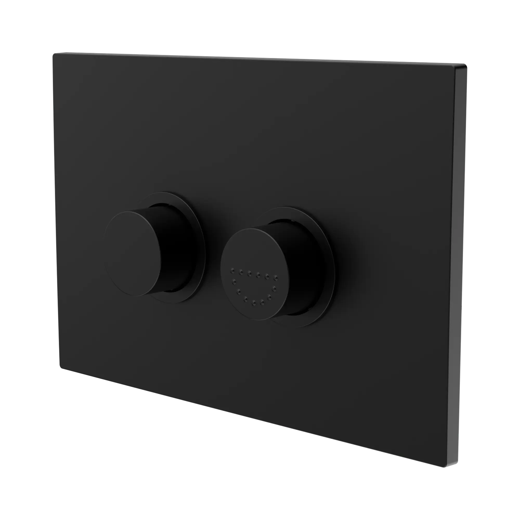 NRCRPL002 MB Mecca Care Raised Disabled Care Pneumatic Flush Buttons Plate DDA Compliant Matte Black image 1