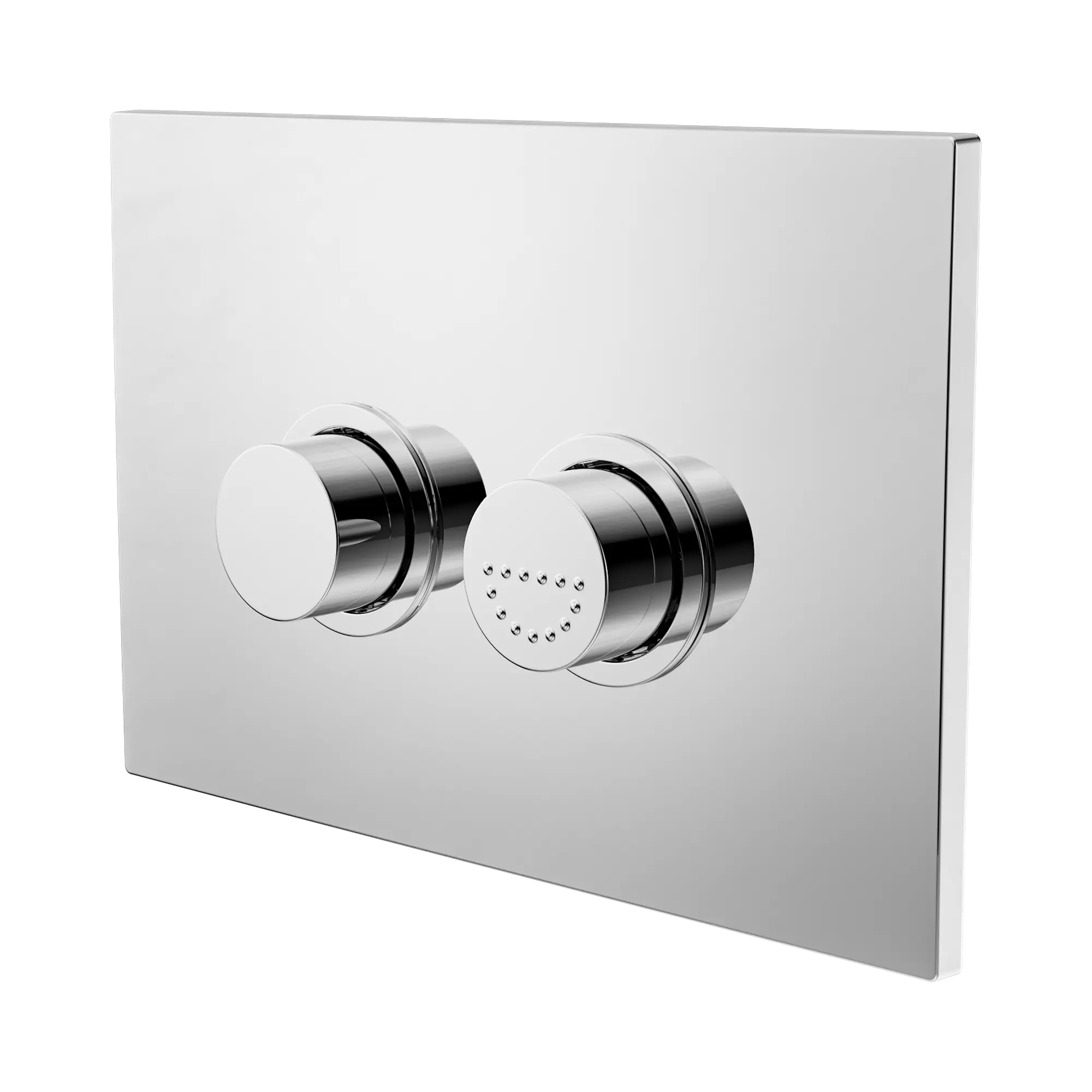 NRCRPL002 CH Mecca Care Raised Disabled Care Pneumatic Flush Buttons Plate DDA Compliant Chrome image 1