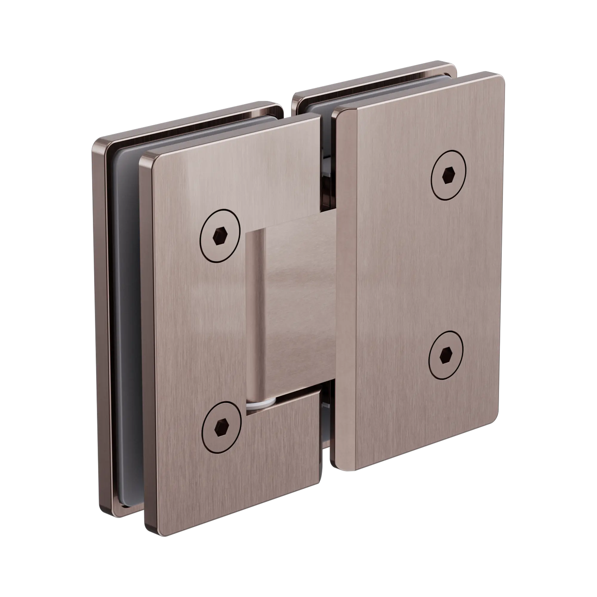 NRSH102a BZ 180 Degree Glass To Glass Shower Hinge 10mm Glass Brushed Bronze image 1