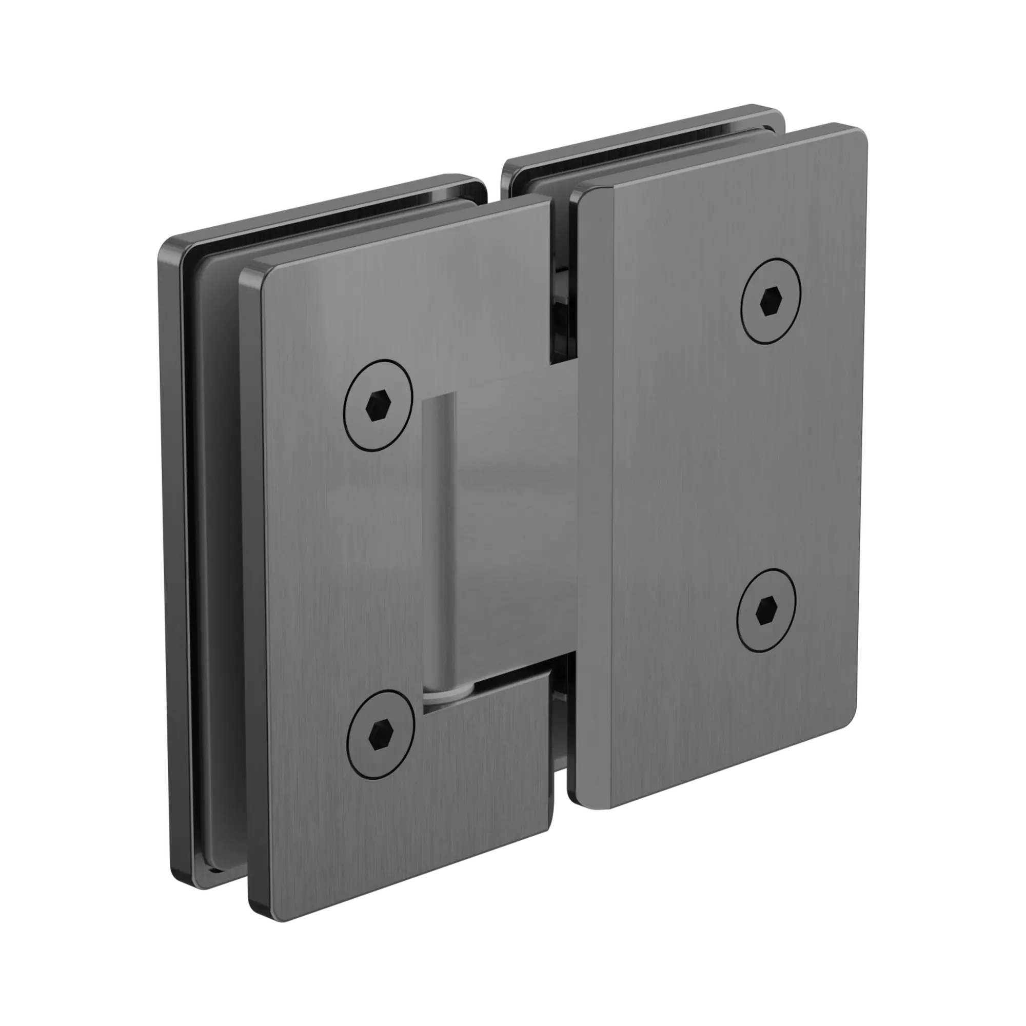 NRSH102a GM 180 Degree Glass To Glass Shower Hinge 10mm Glass Gun Metal image 1