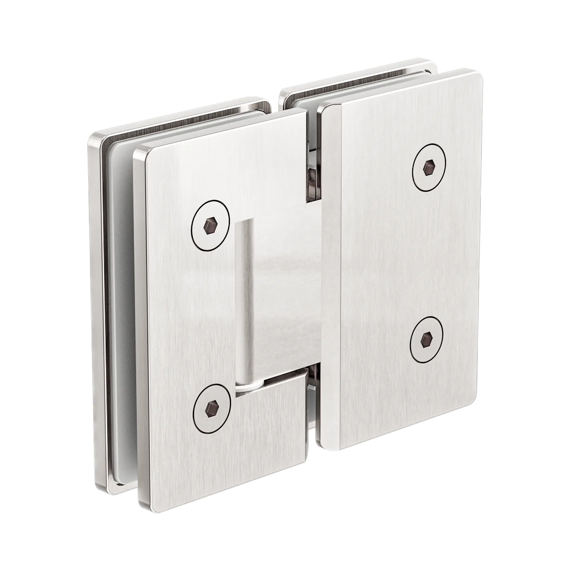 NRSH102a BN 180 Degree Glass To Glass Shower Hinge 10mm Glass Brushed Nickel image 1