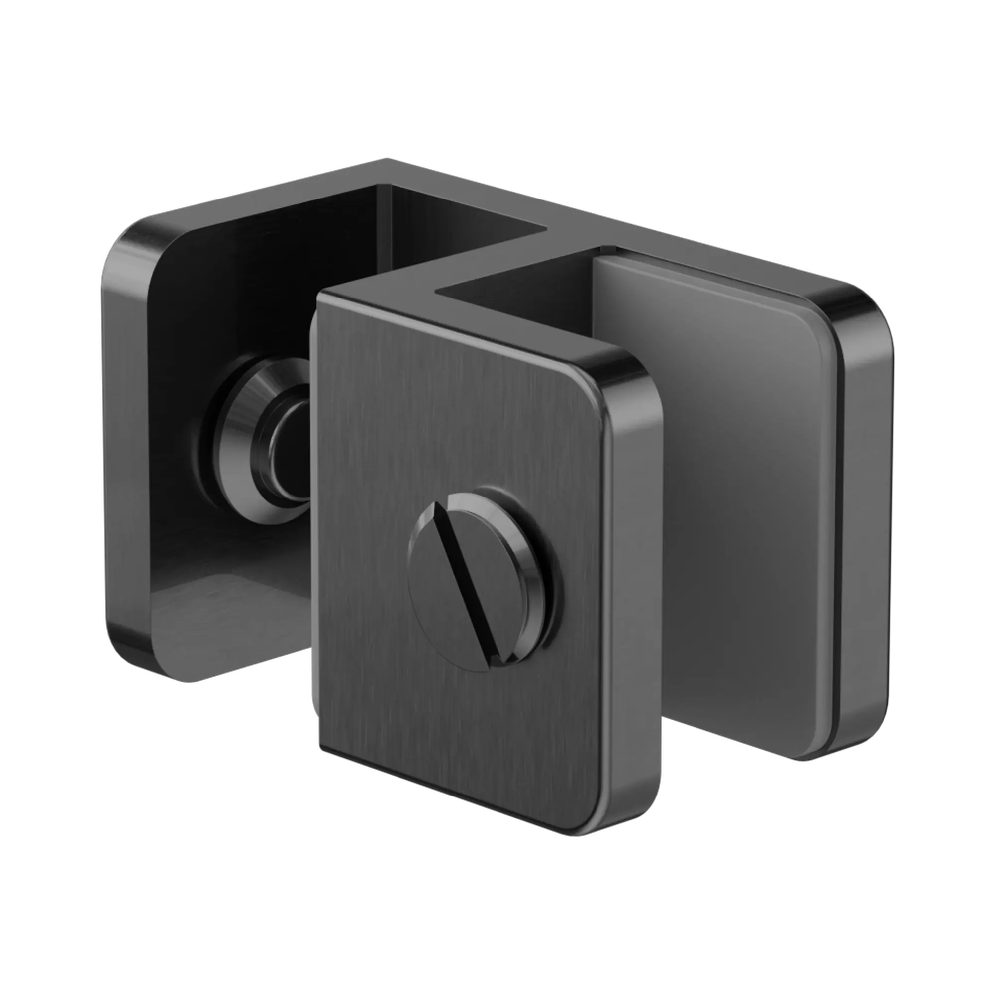 NRSH201a GM Over Panel Glass To Glass Fitting 10mm Glass Gun Metal image 1