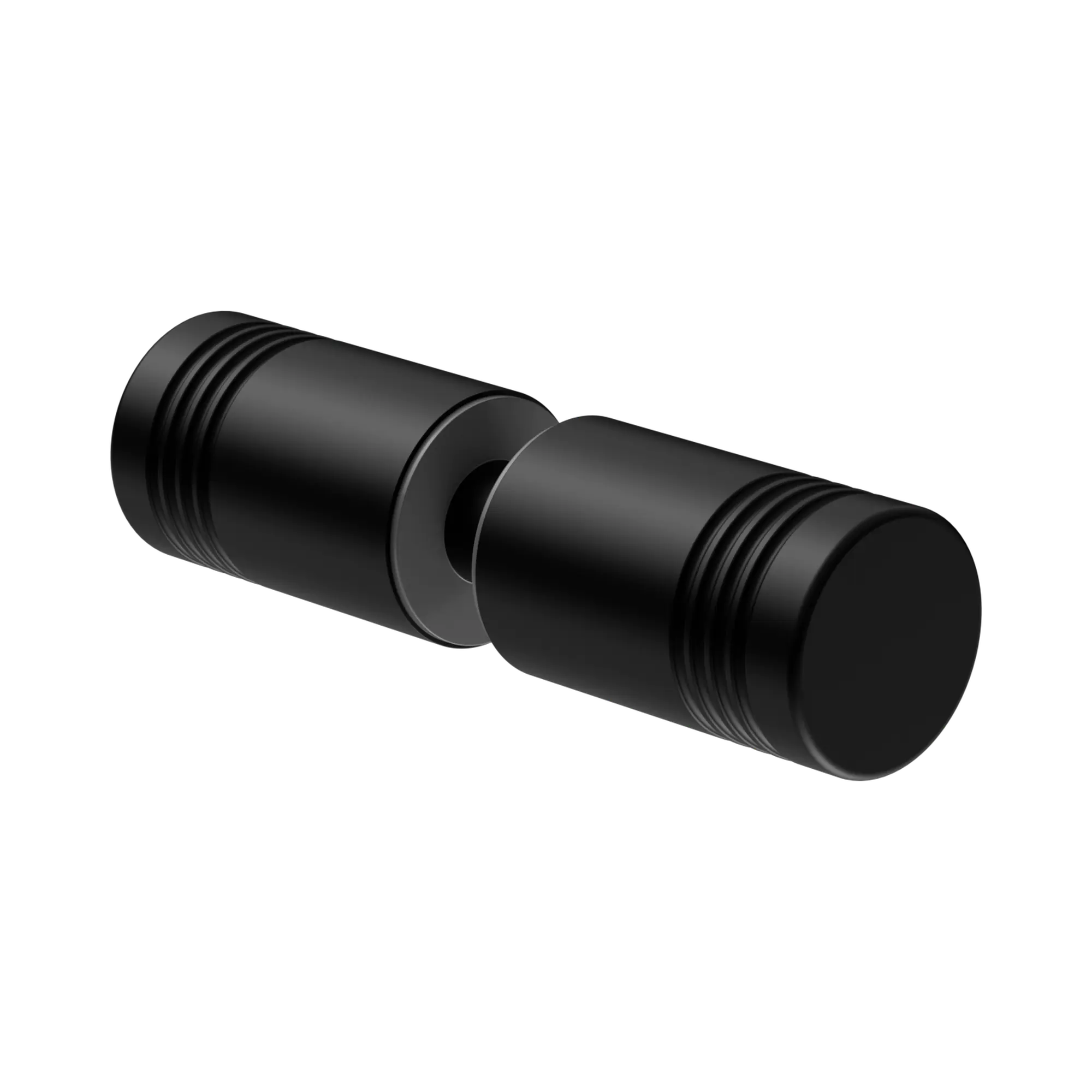 NRSH301a MB Round Shower Knob Matte Black image 1