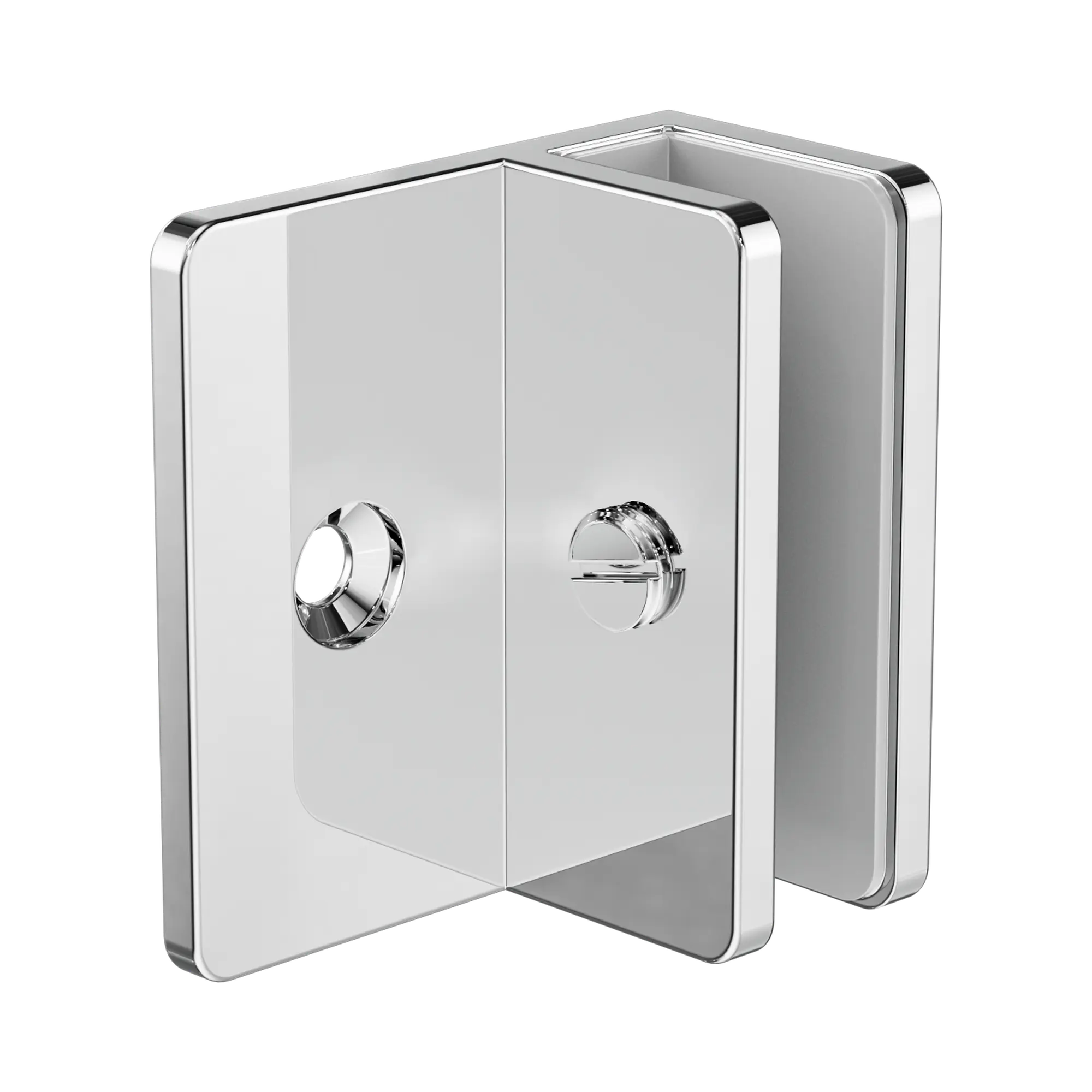 NRSH202a CH Shower F Bracket 10mm Glass Chrome image 1