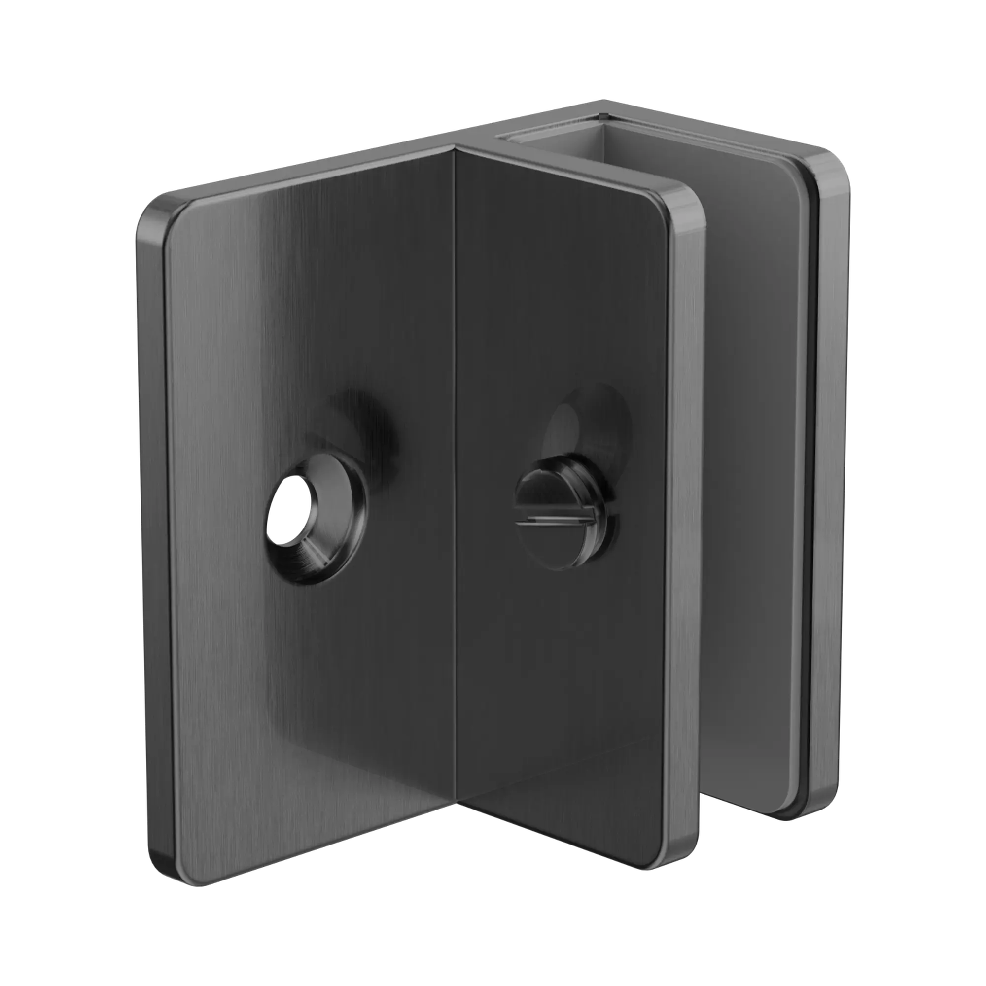 NRSH202a GM Shower F Bracket 10mm Glass Gun Metal image 1