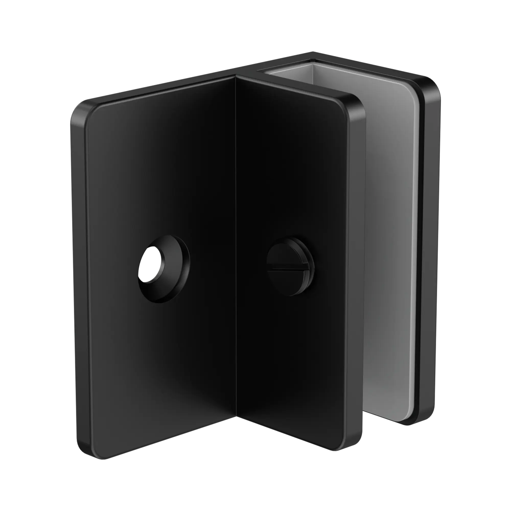 NRSH202a MB Shower F Bracket 10mm Glass Matte Black image 1