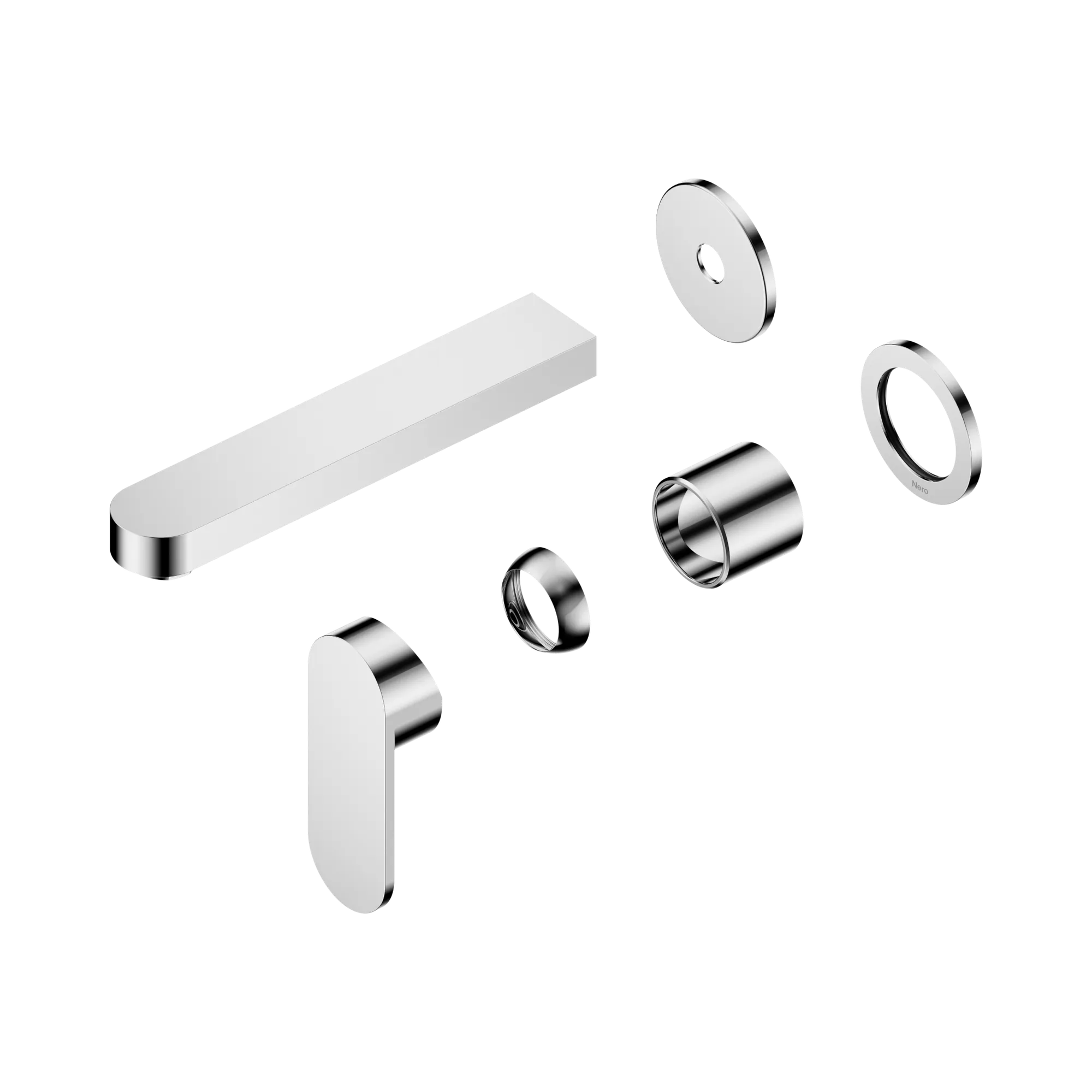 NR301310ct CH Ecco Wall Basin Bath Mixer Separate Back Plate 60mm Trim Kits Only Chrome image 1