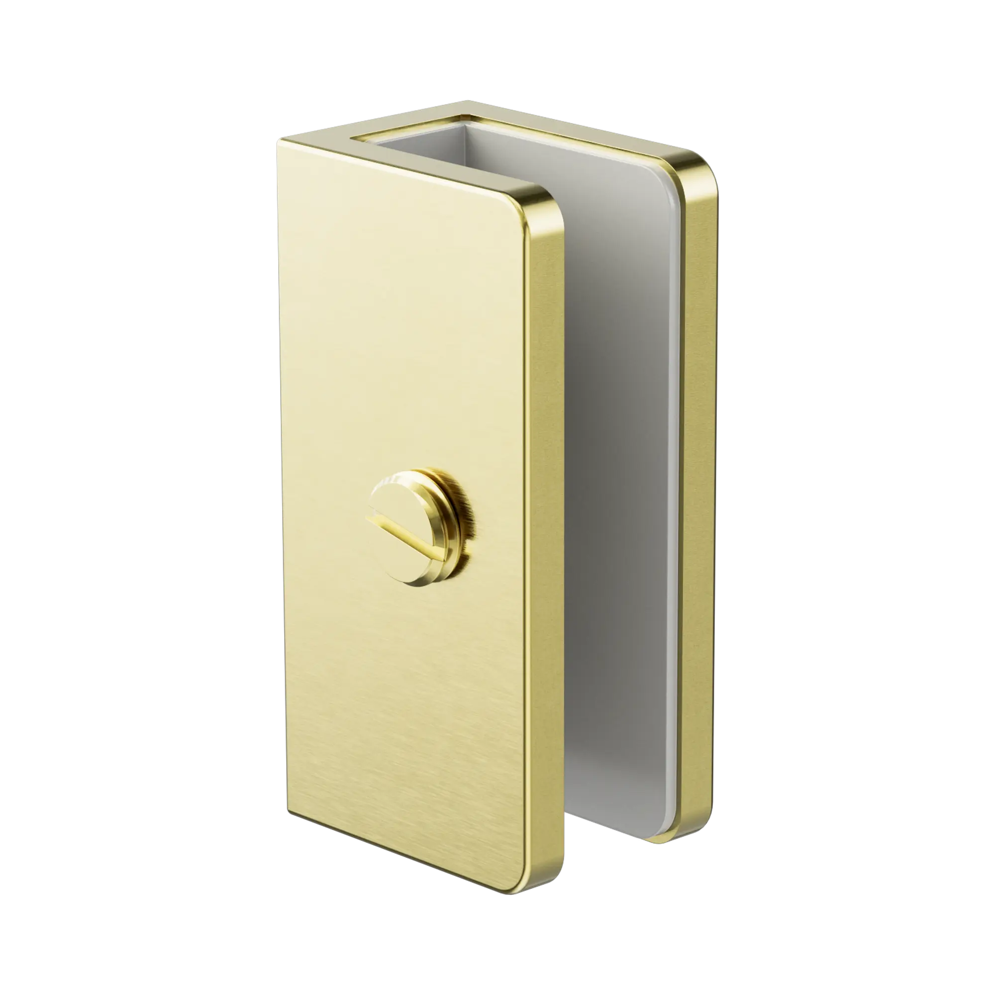 NRSH203a BG Shower U Bracket 10mm Glass Brushed Gold image 1