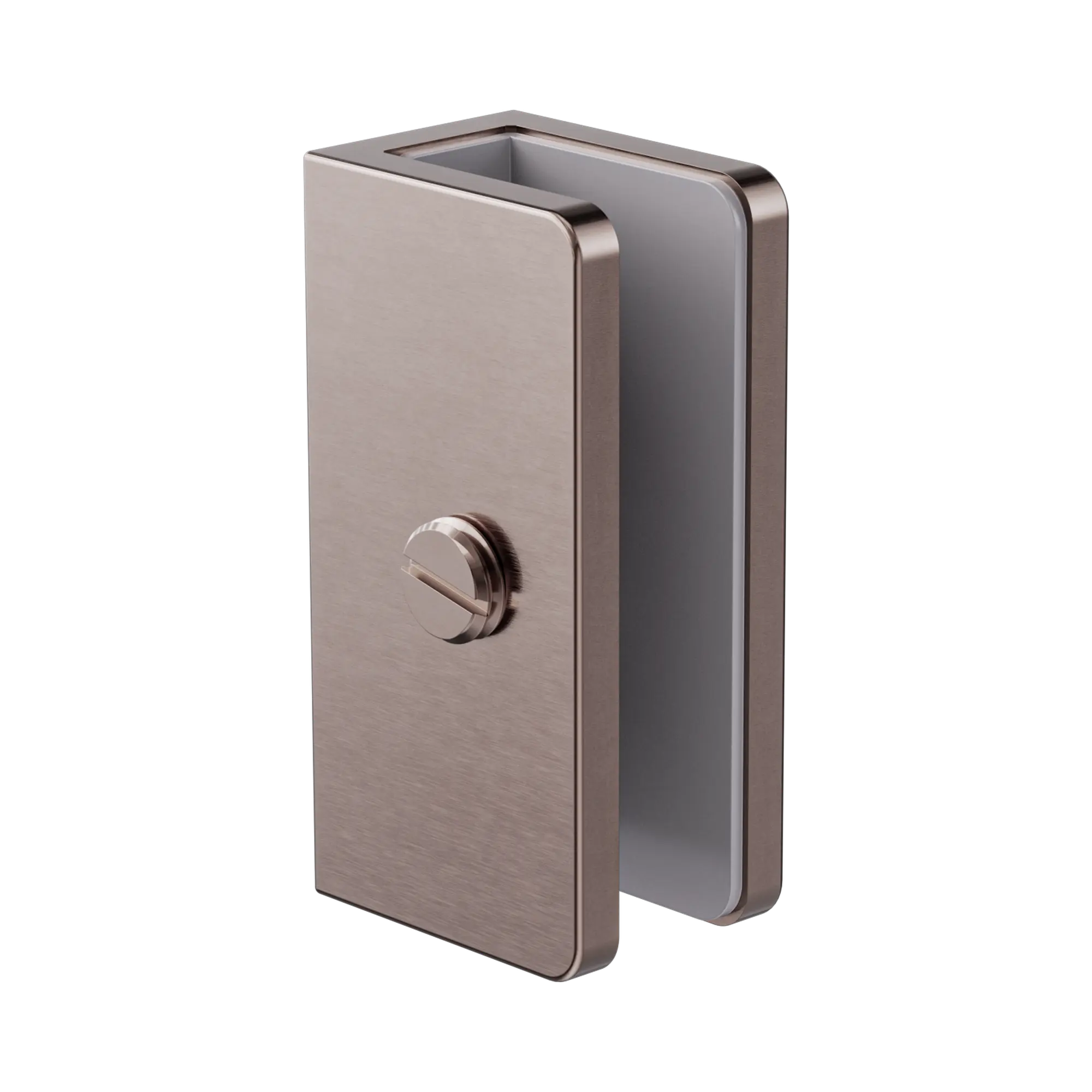 NRSH203a BZ Shower U Bracket 10mm Glass Brushed Bronze image 1