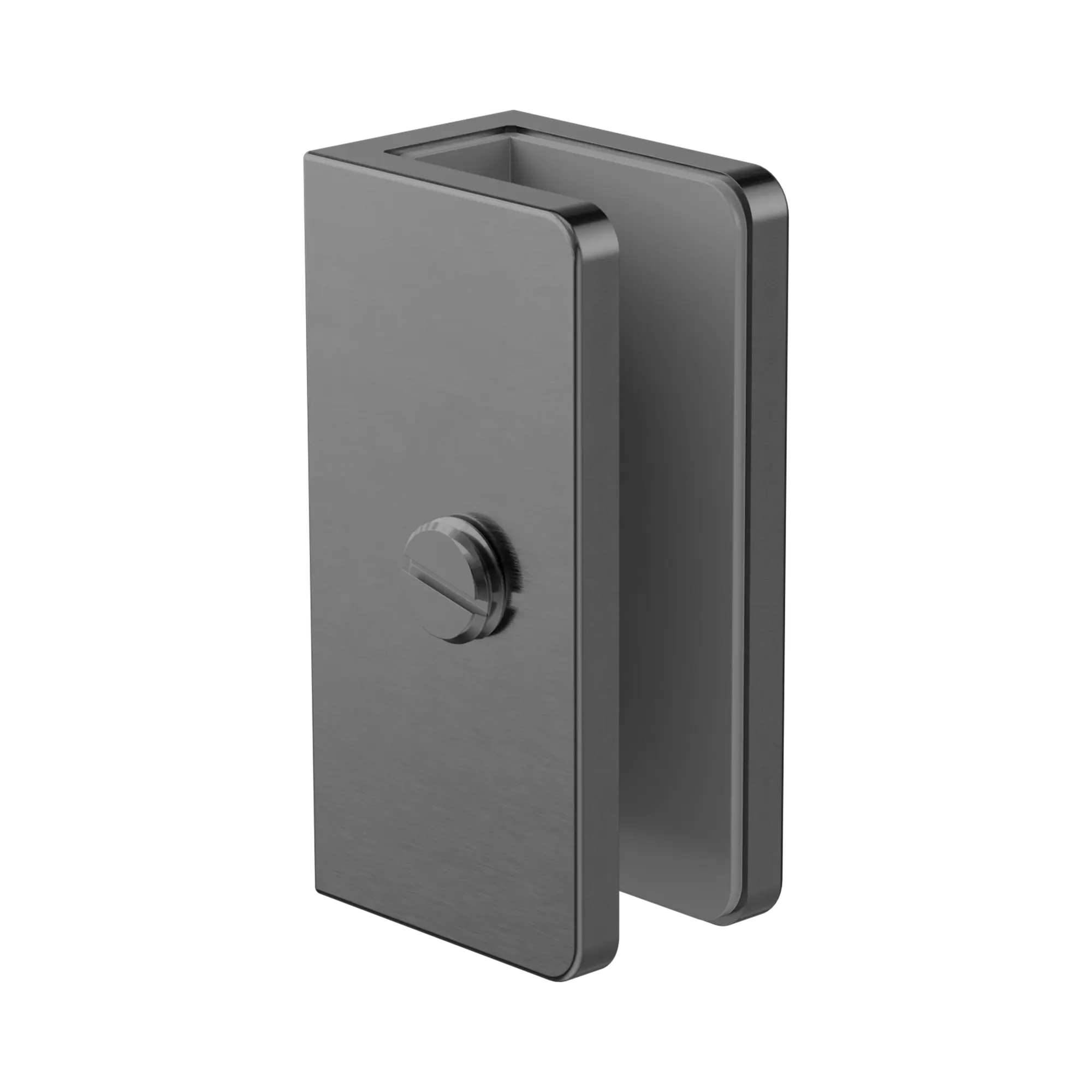 NRSH203a GM Shower U Bracket 10mm Glass Gun Metal image 1