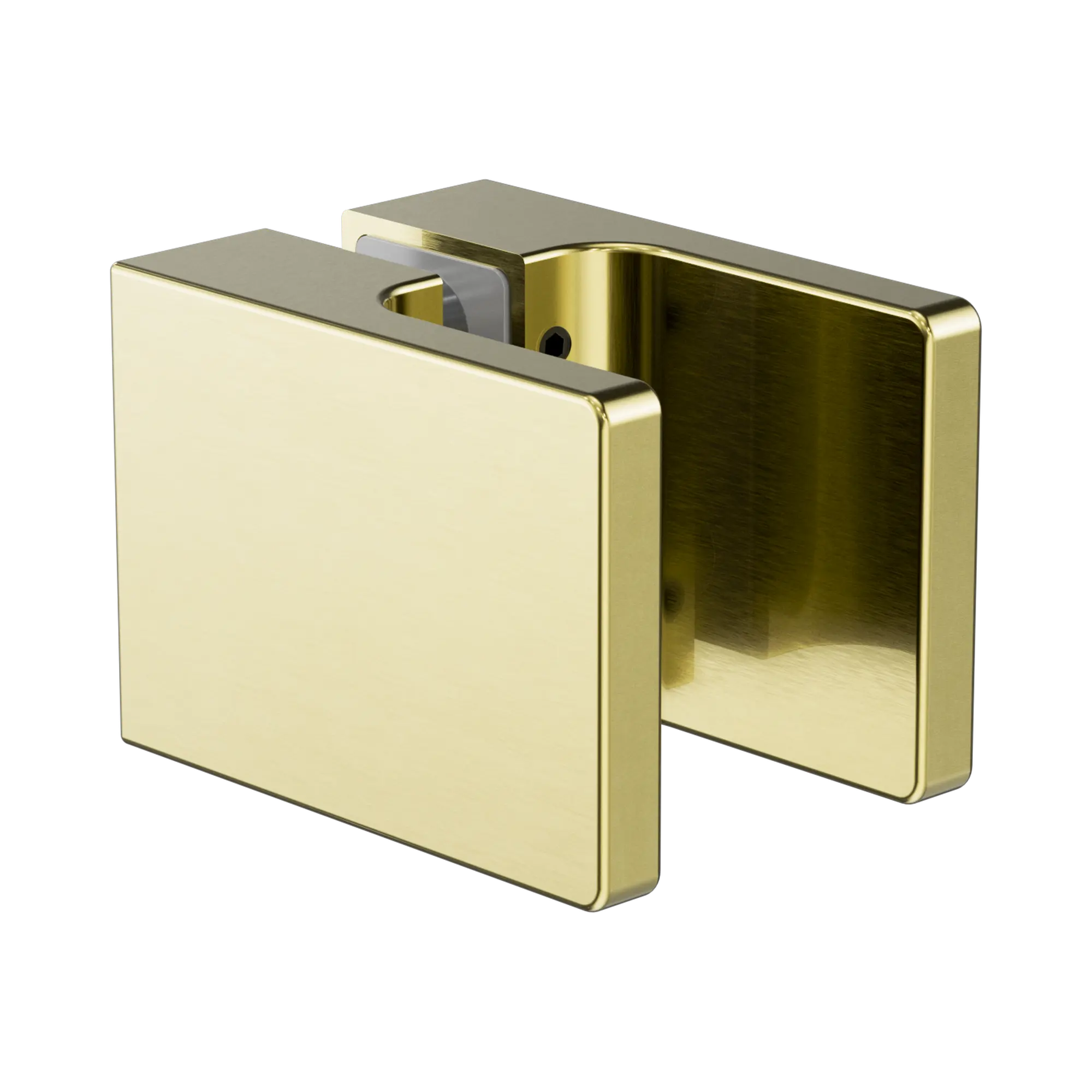 NRSH302a BG Square Shower Knob Handle Brushed Gold image 1