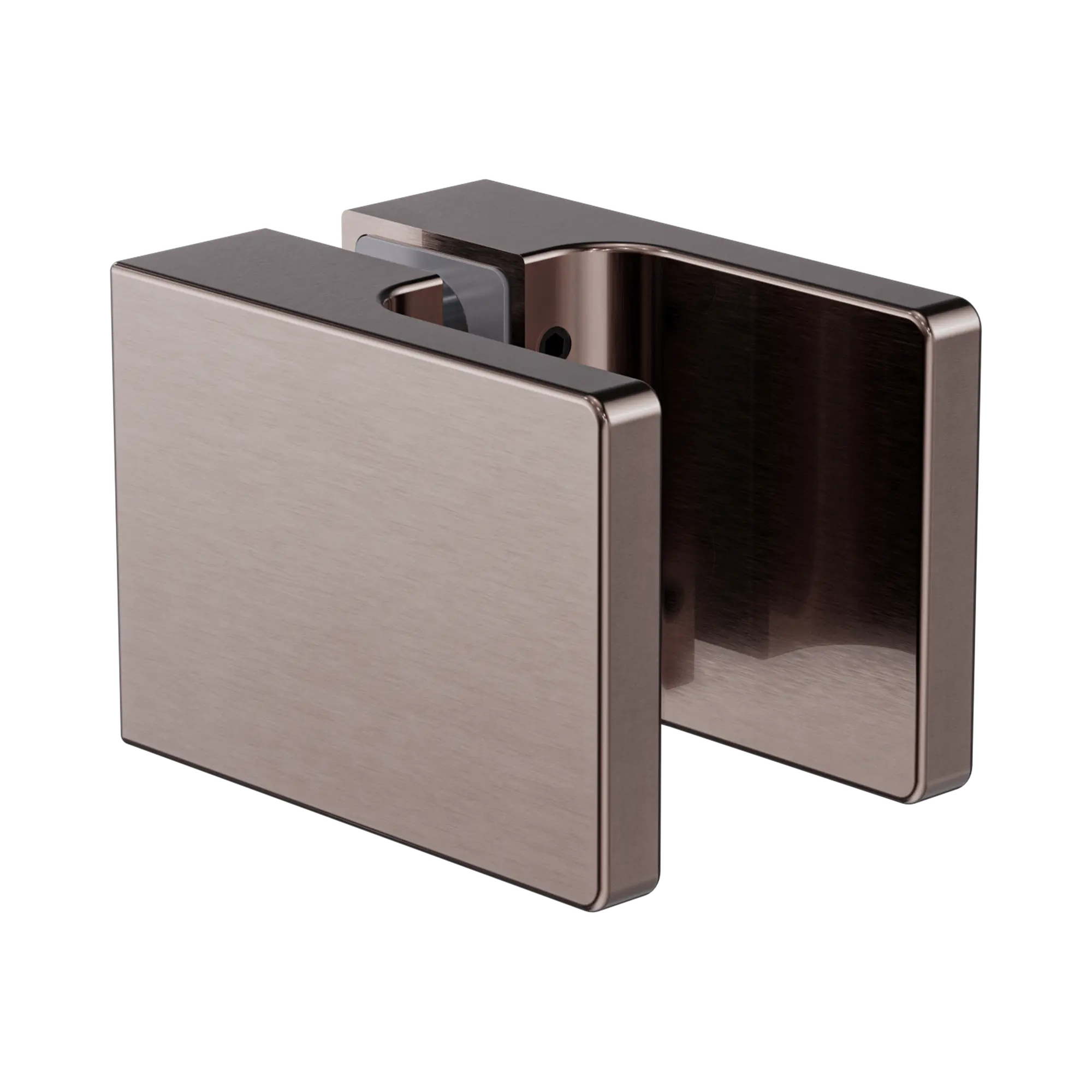 NRSH302a BZ Square Shower Knob Handle Brushed Bronze image 1