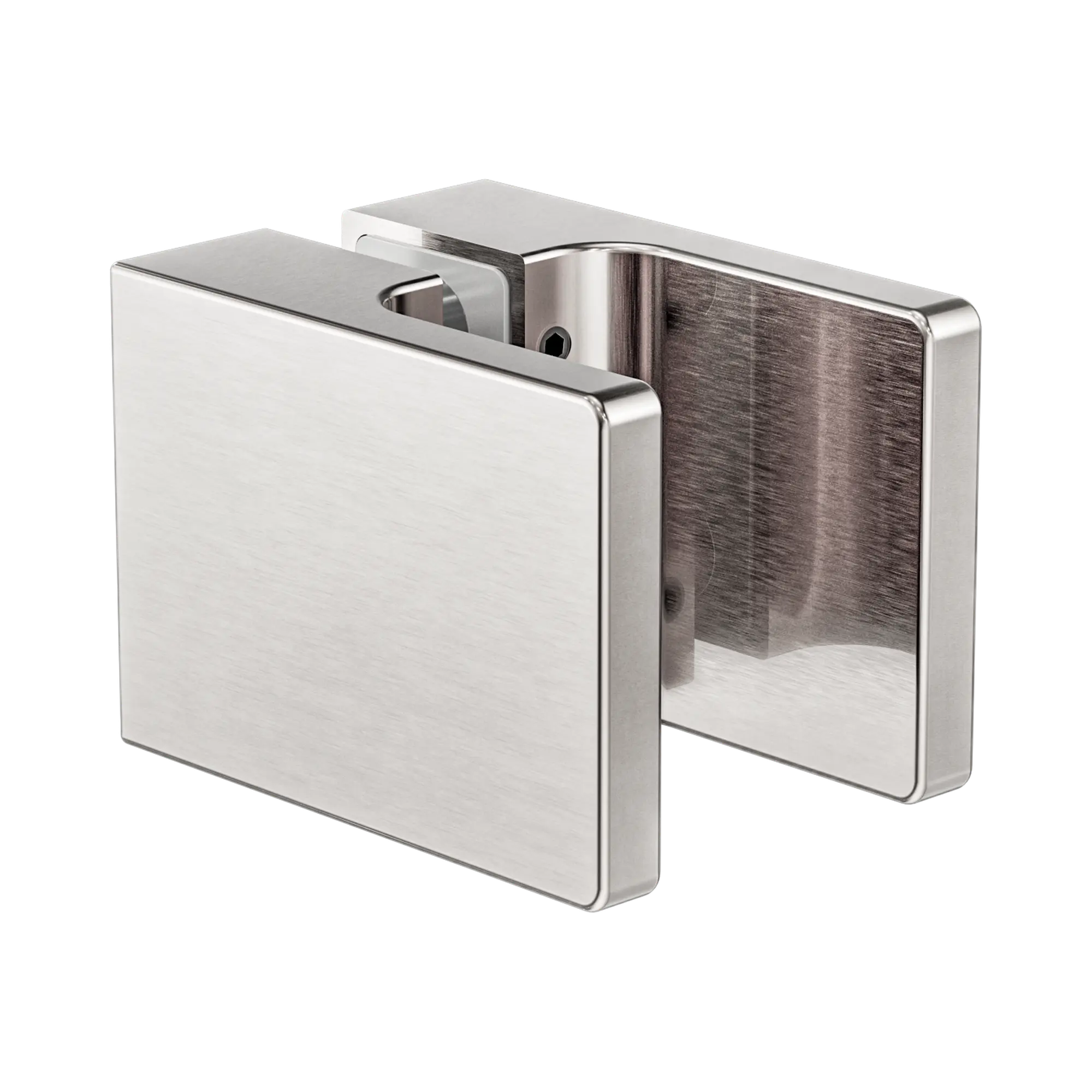 NRSH302a BN Square Shower Knob Handle Brushed Nickel image 1