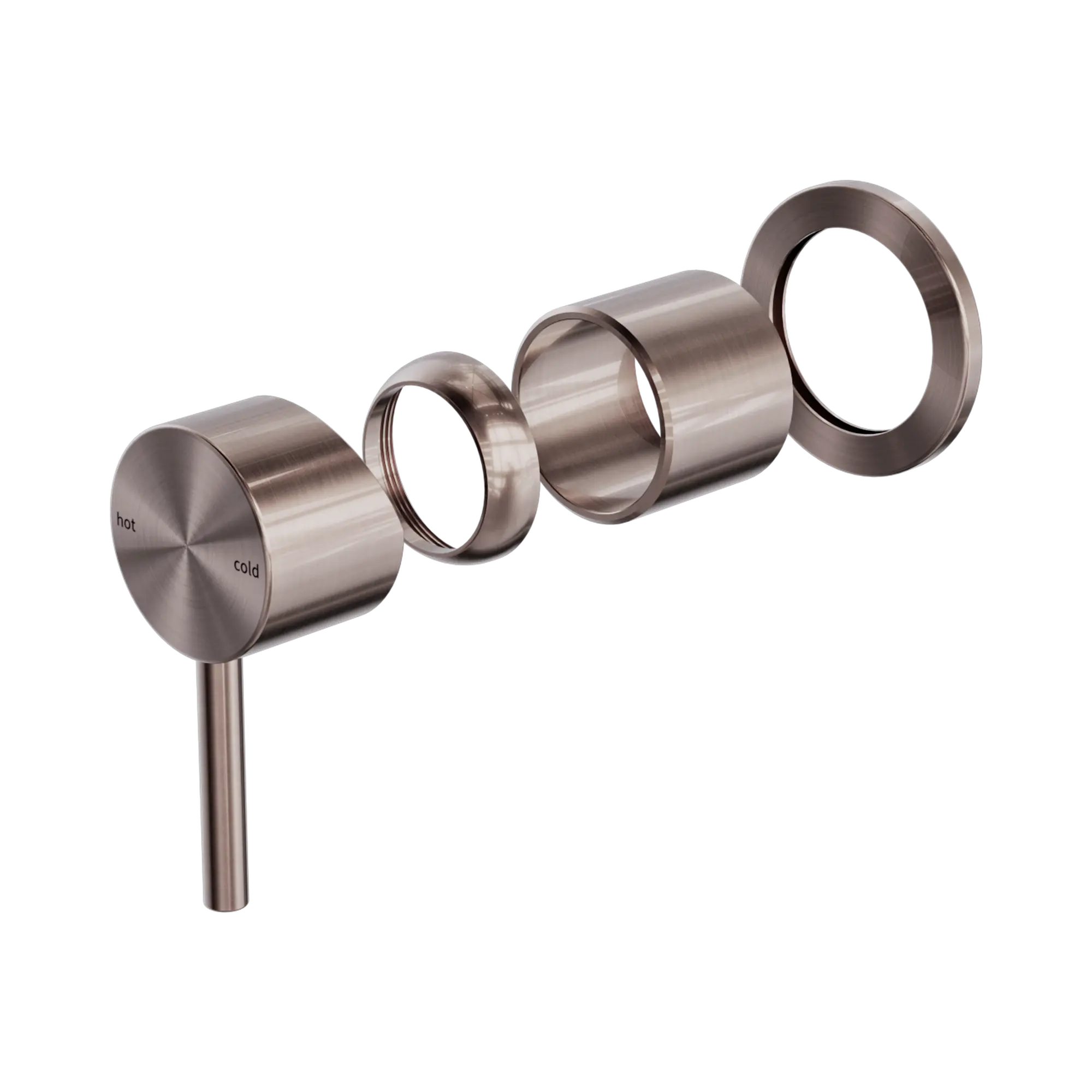 NR162211t BZ Zen SS316 L Shower Mixer Trim Kits Only Brushed Bronze image 1