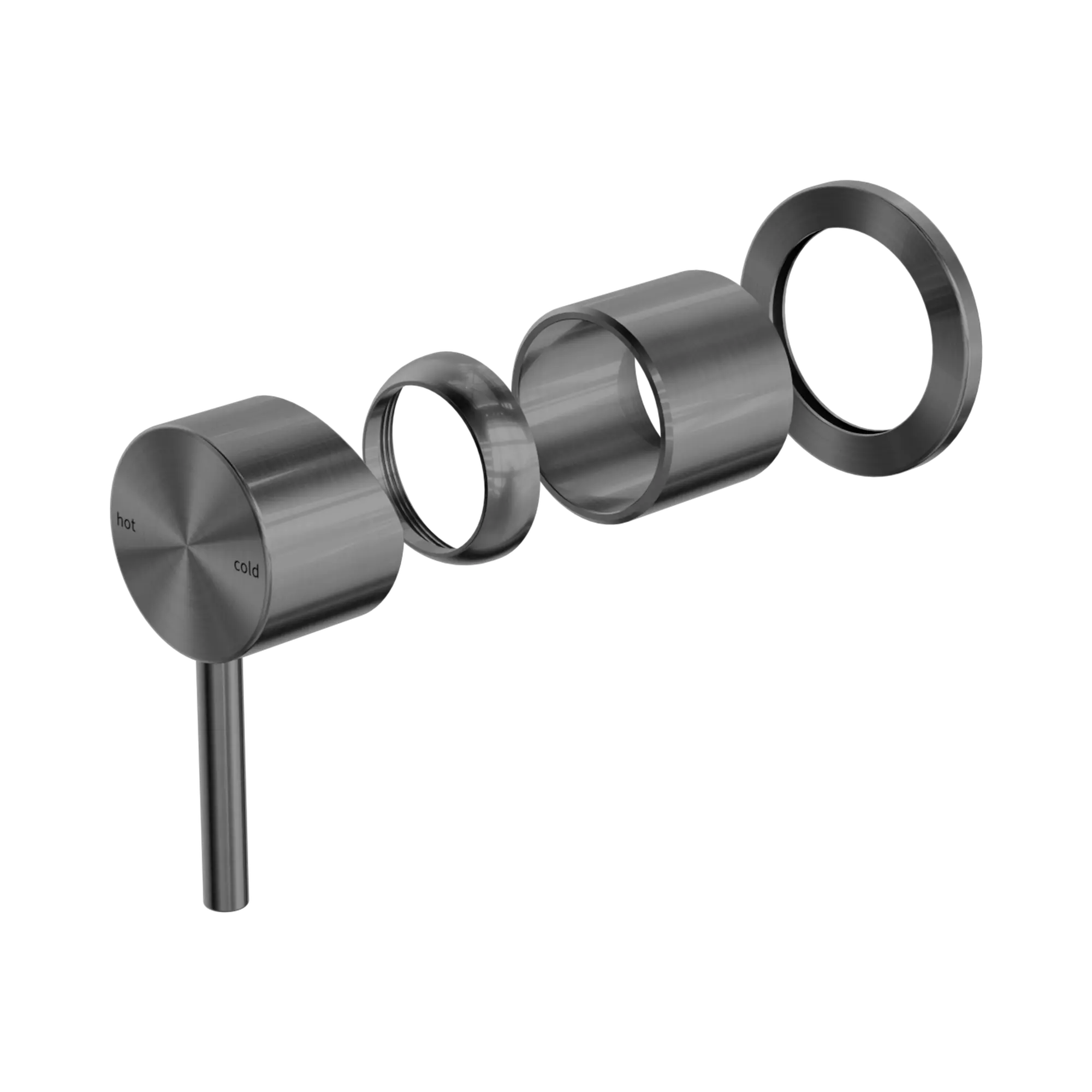 NR162211t GR Zen SS316 L Shower Mixer Trim Kits Only Graphite image 1