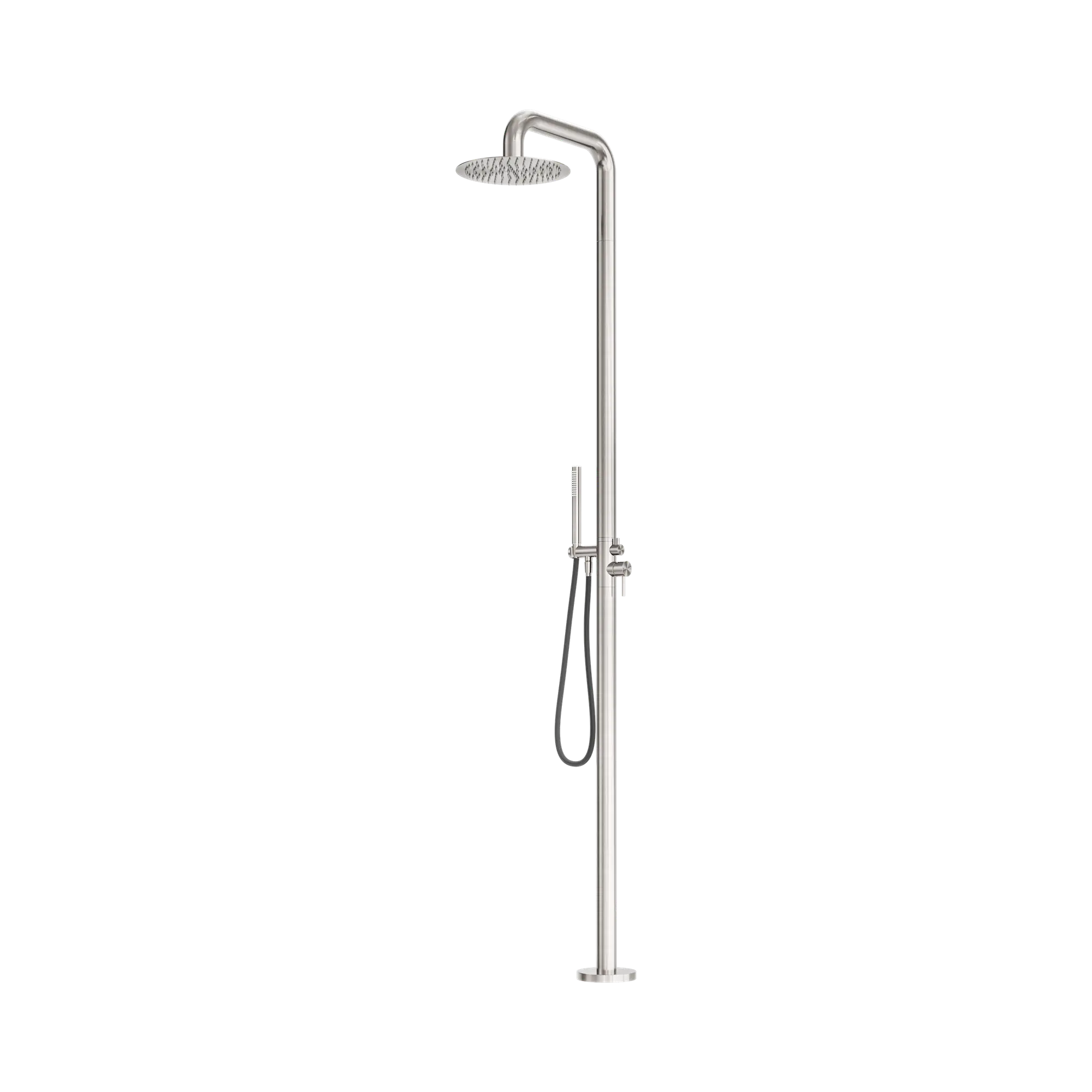 NR162205a BN Zen SS316 L Outdoor Freestanding Shower Column Brushed Nickel image 1
