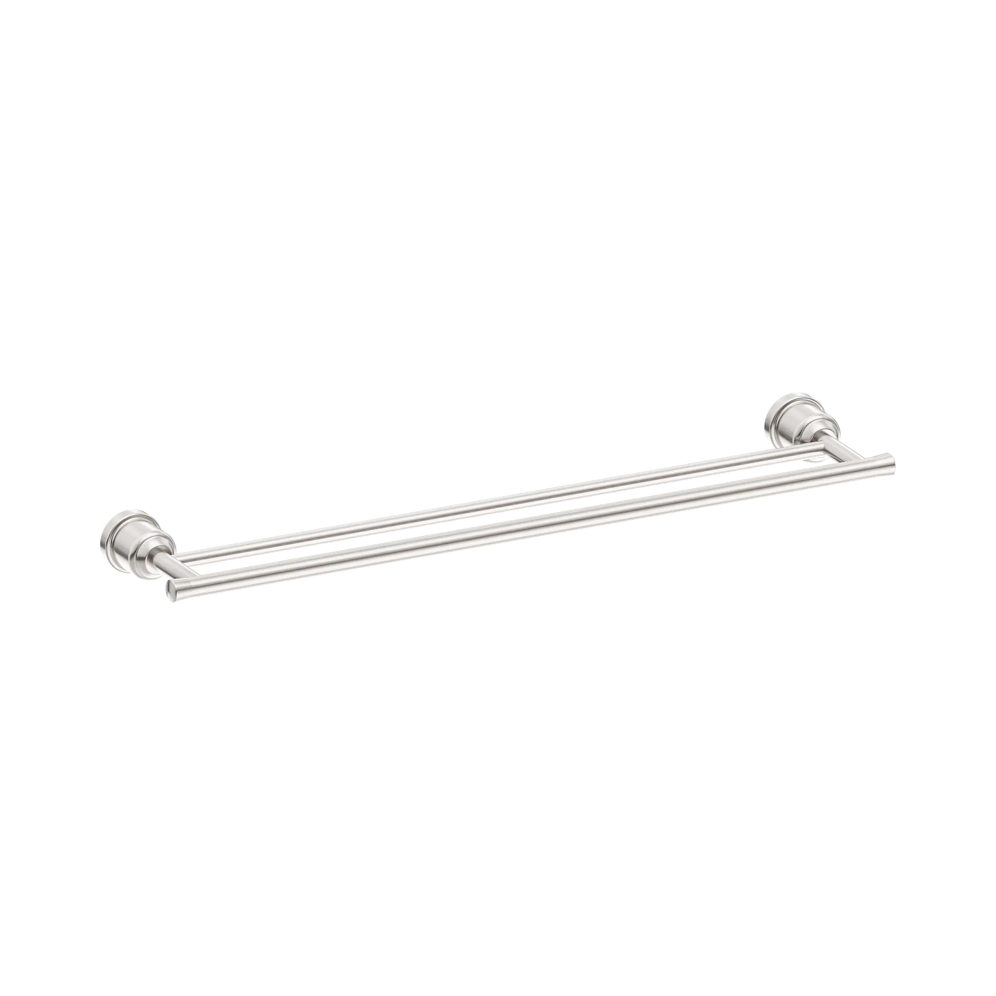 NR6924d BN York Double Towel Rail 600mm Brushed Nickel image 1