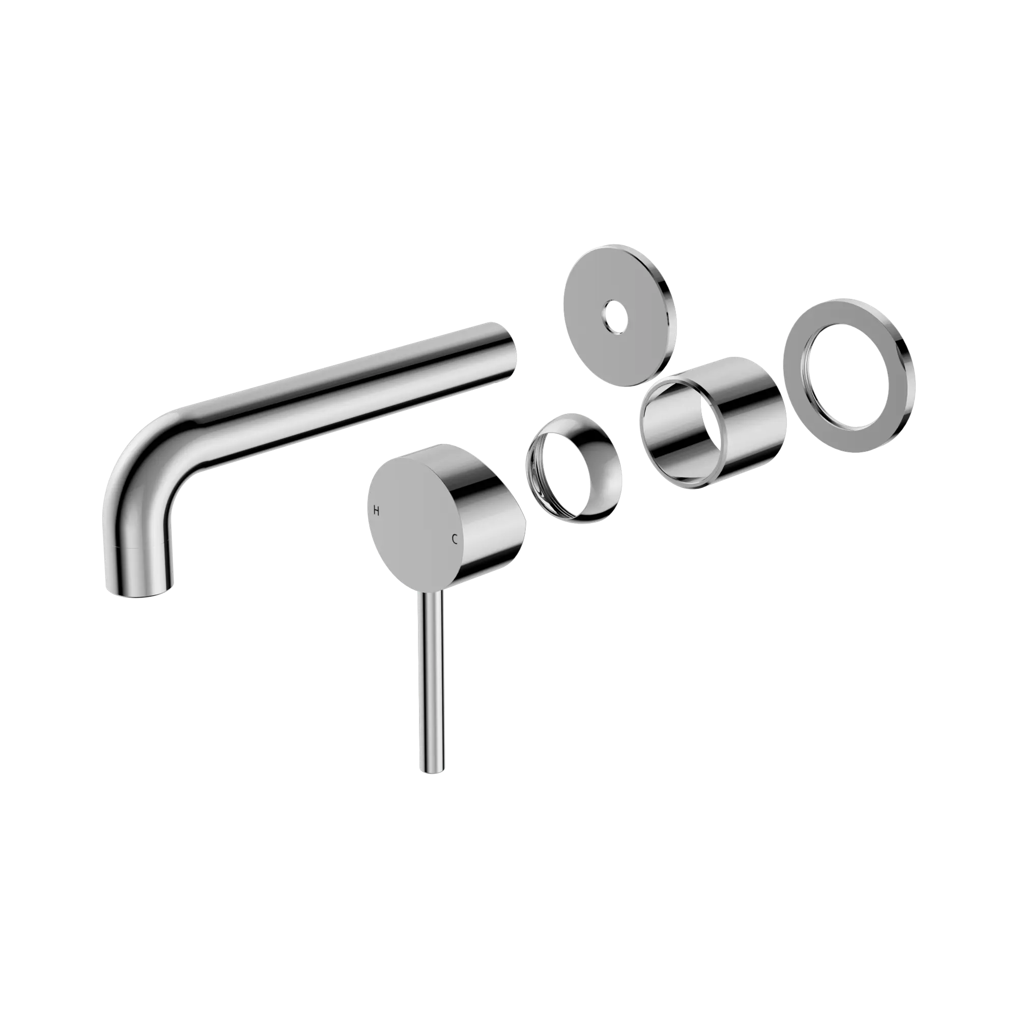 NR250810ct CH Dolce Wall Basin Bath Mixer Separate Back Plate Trim Kits Only Chrome image 1