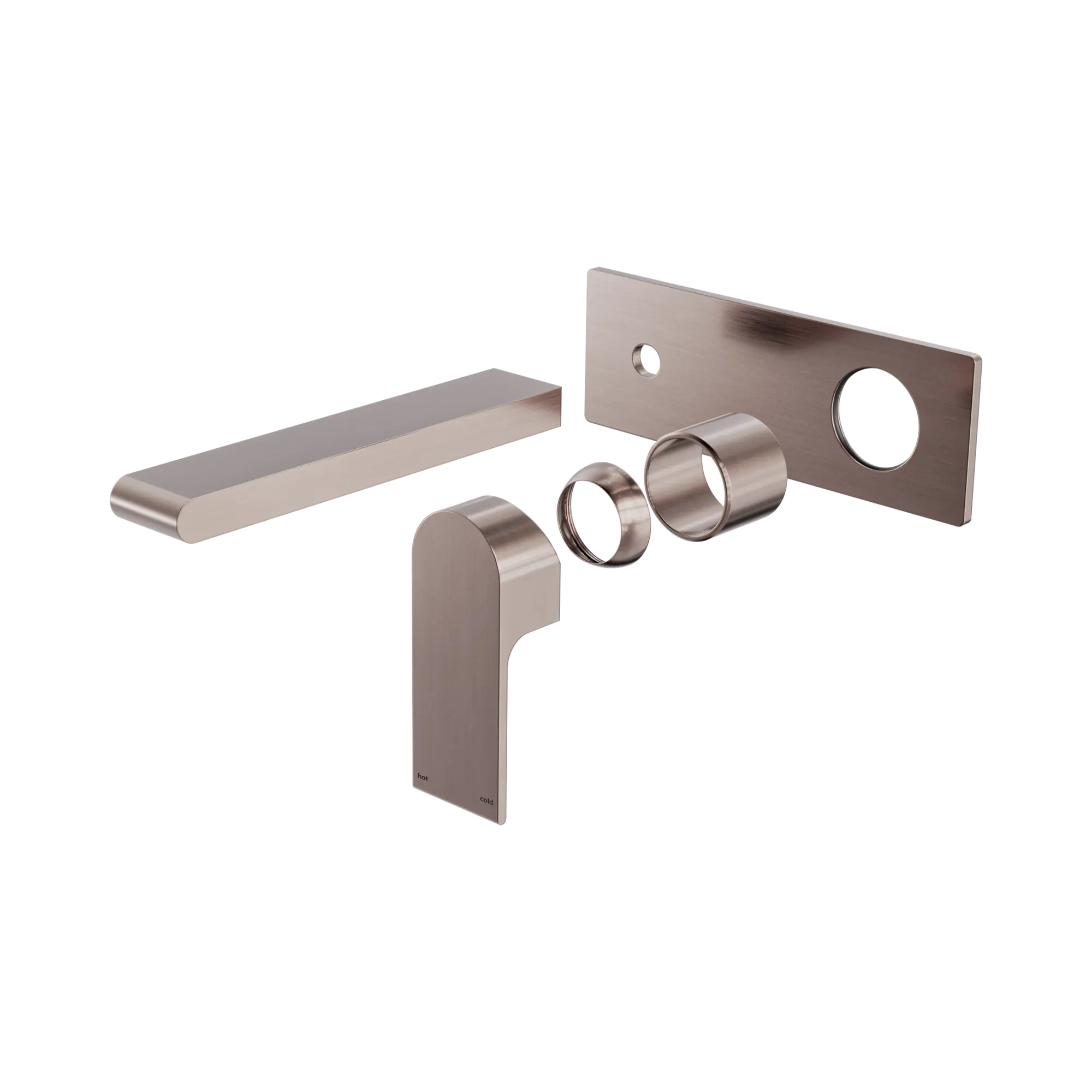 NR321510at BZ Bianca Wall Basin Bath Mixer 187mm Trim Kits Only Brushed Bronze image 1