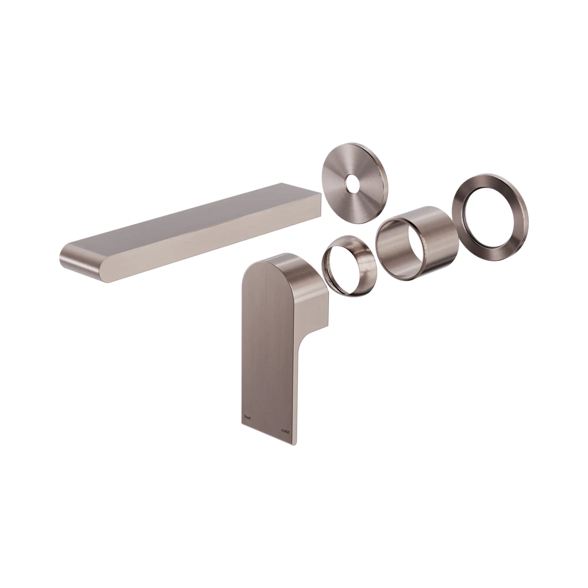 NR321510et BZ Bianca Wall Basin Bath Mixer Separate Back Plate 187mm Trim Kits Only Brushed Bronze image 1