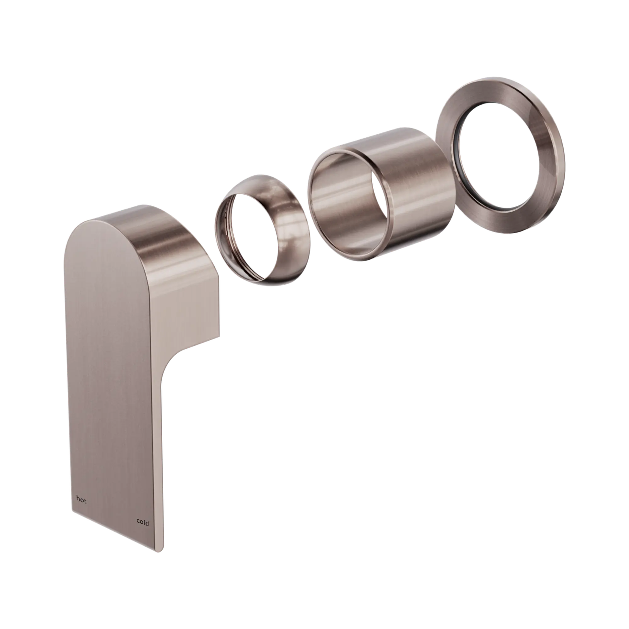 NR321511ht BZ Bianca Shower Mixer 60mm Plate Trim Kits Only Brushed Bronze image 1