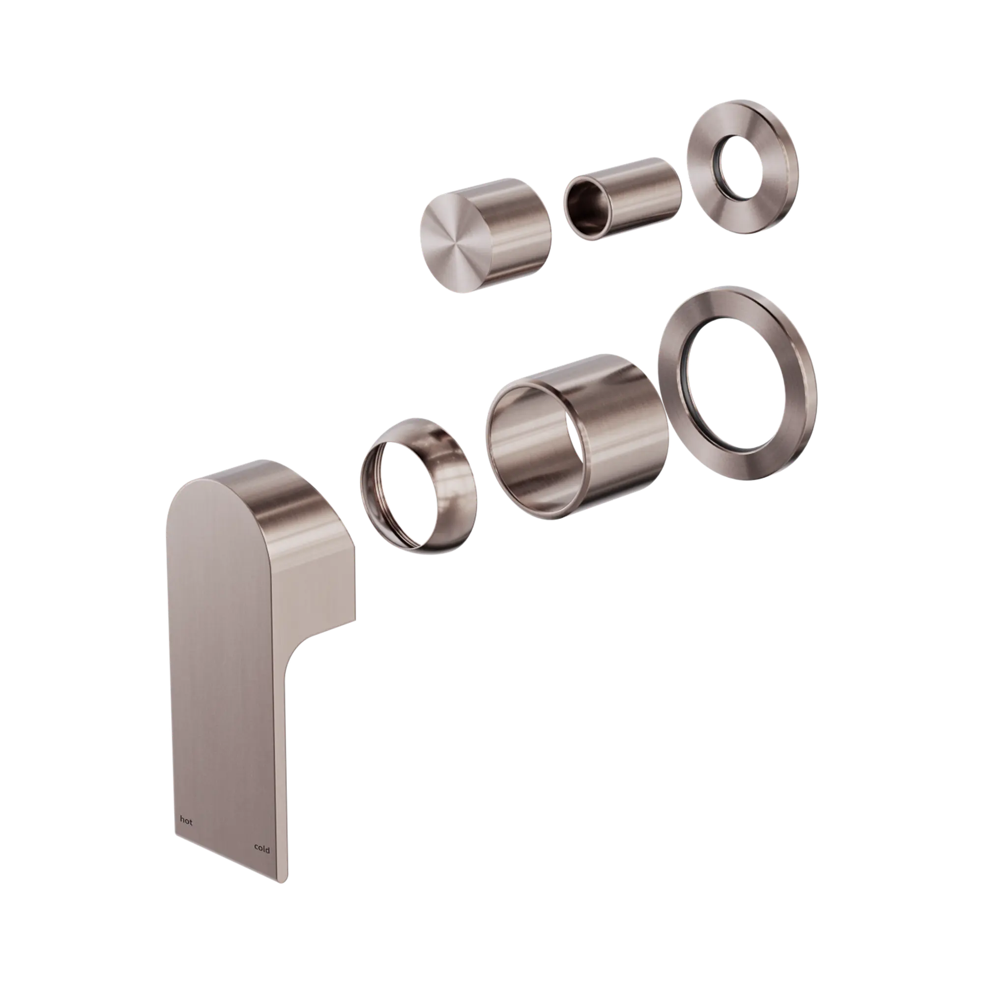 NR321511gt BZ Bianca Shower Mixer With Divertor Separate Back Plate Trim Kits Only Brushed Bronze image 1