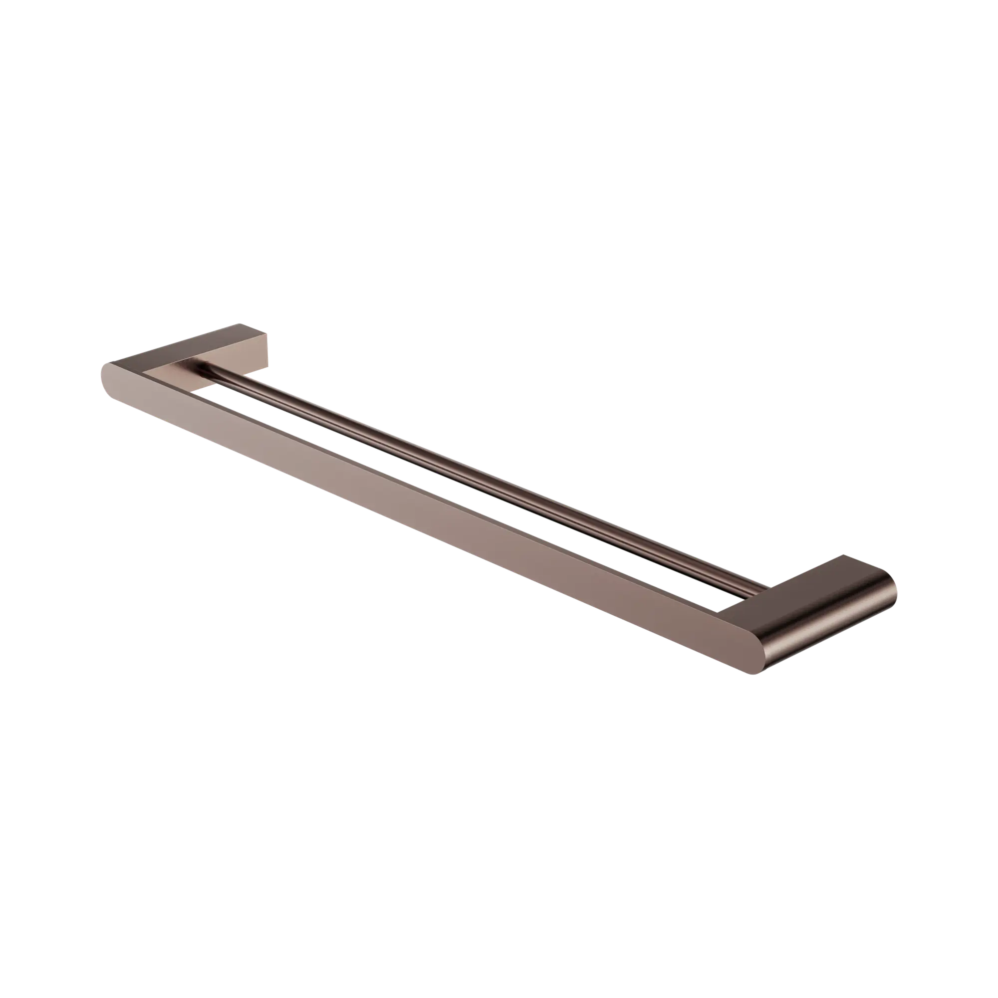 NR9024d BZ Bianca Double Towel Rail 600mm Brushed Bronze image 1