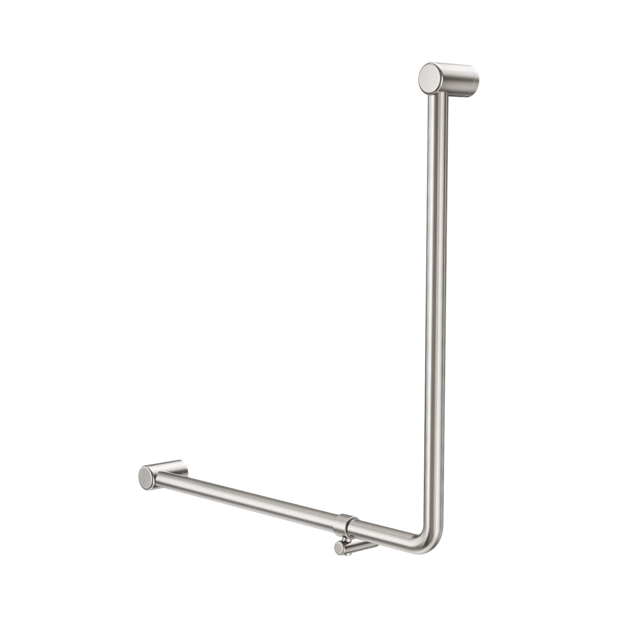 NRCR3290b BN Mecca Care 32mm 90 Degree Bent Tube Grab Rail 750 X750mm Brushed Nickel image 1