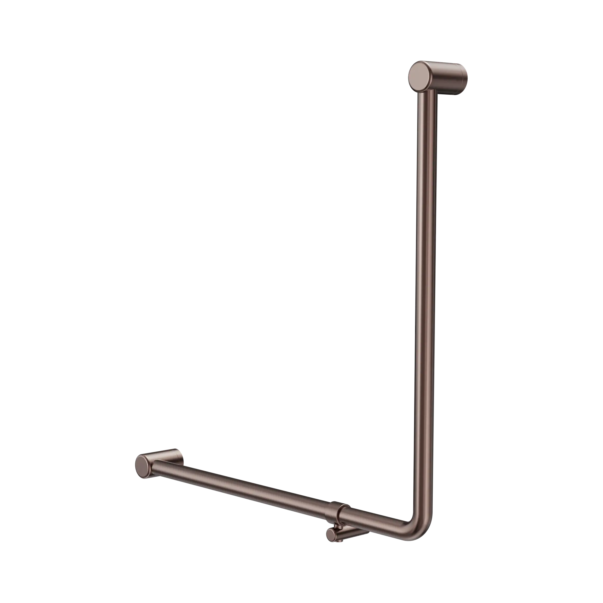 NRCR3290b BZ Mecca Care 32mm 90 Degree Bent Tube Grab Rail 750 X750mm Brushed Bronze image 1