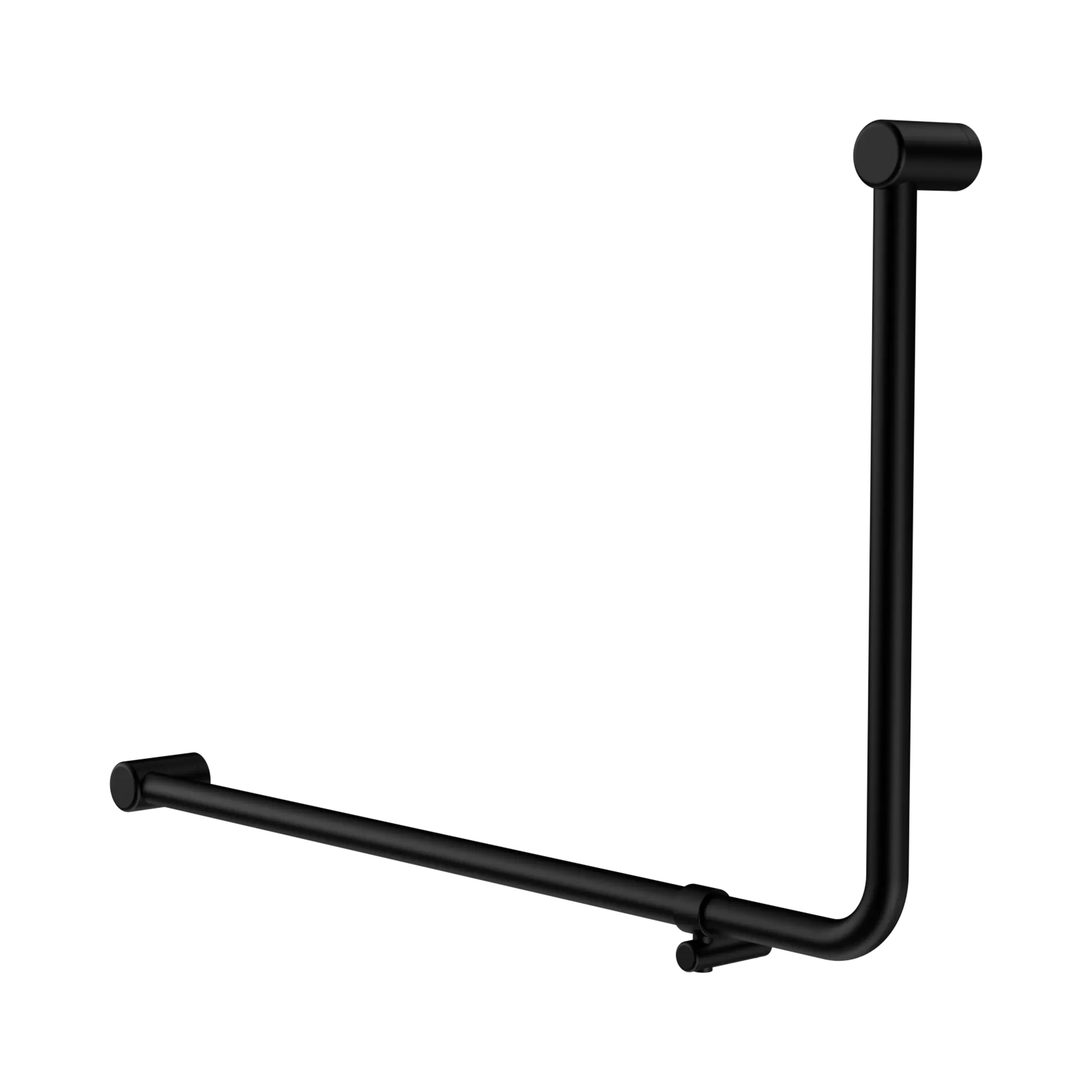 NRCR3290e MB Mecca Care 32mm DDA 90 Degree Bent Tube Grab Rail 600 X1000mm Matte Black image 1
