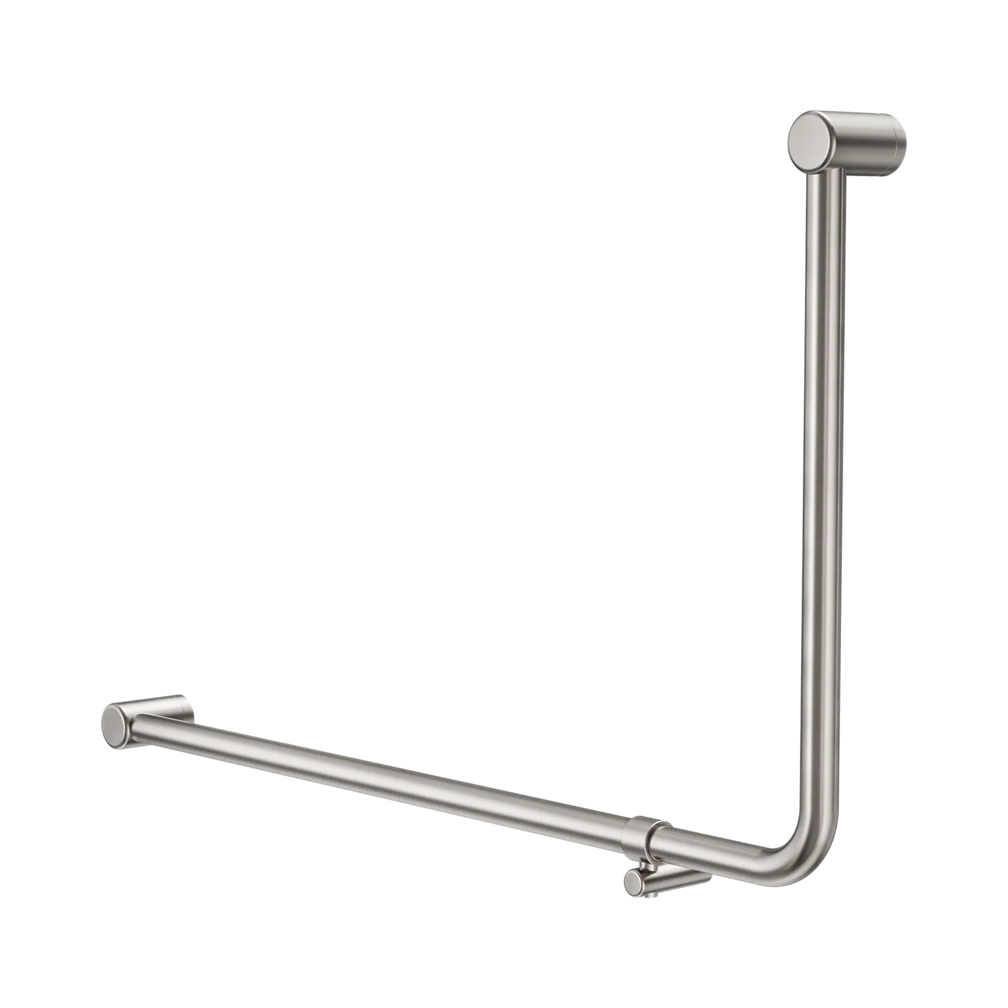 NRCR3290e BN Mecca Care 32mm DDA 90 Degree Bent Tube Grab Rail 600 X1000mm Brushed Nickel image 1
