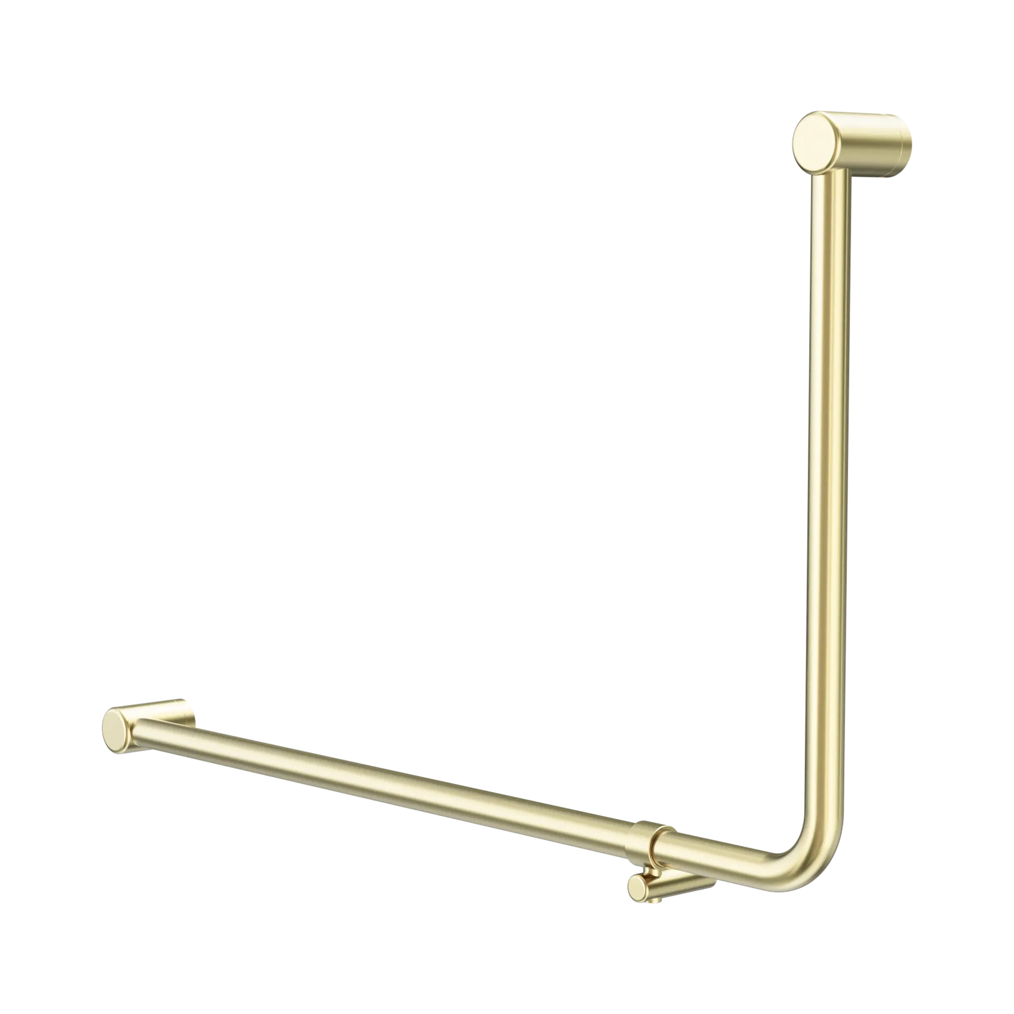 NRCR3290e BG Mecca Care 32mm DDA 90 Degree Bent Tube Grab Rail 600 X1000mm Brushed Gold image 1
