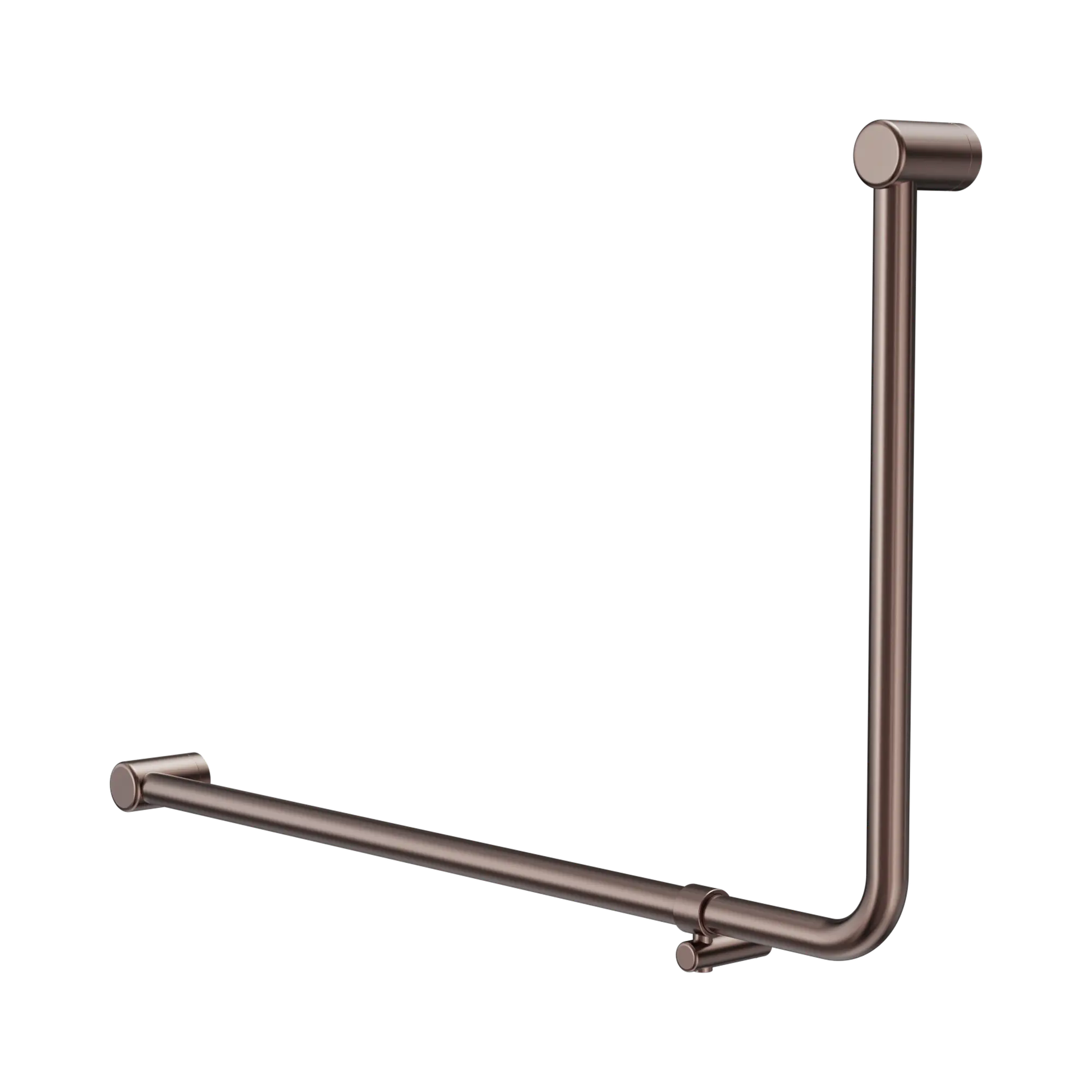 NRCR3290e BZ Mecca Care 32mm DDA 90 Degree Bent Tube Grab Rail 600 X1000mm Brushed Bronze image 1