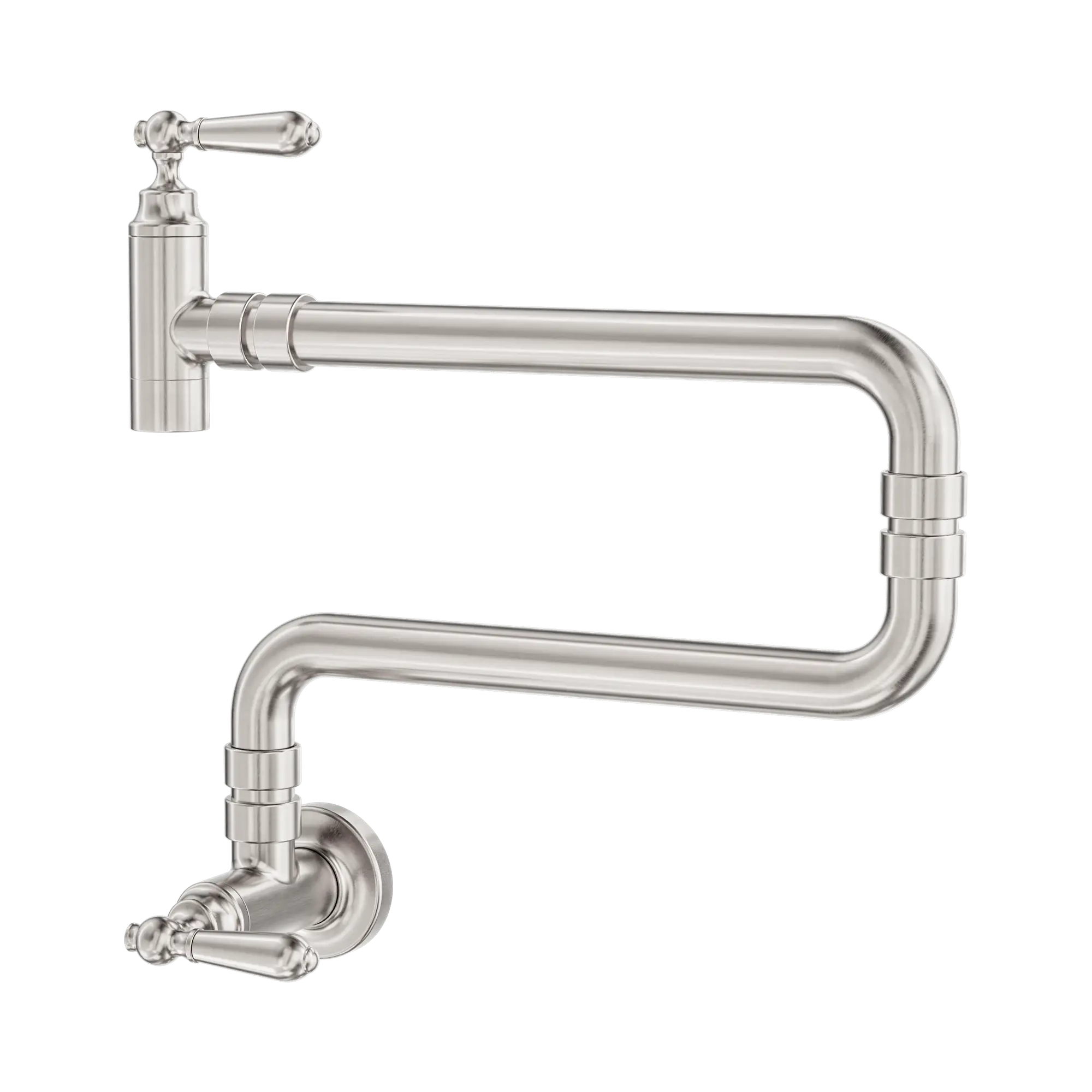 NR692103c BN York Wall Mounted Pot Filler Brushed Nickel image 1