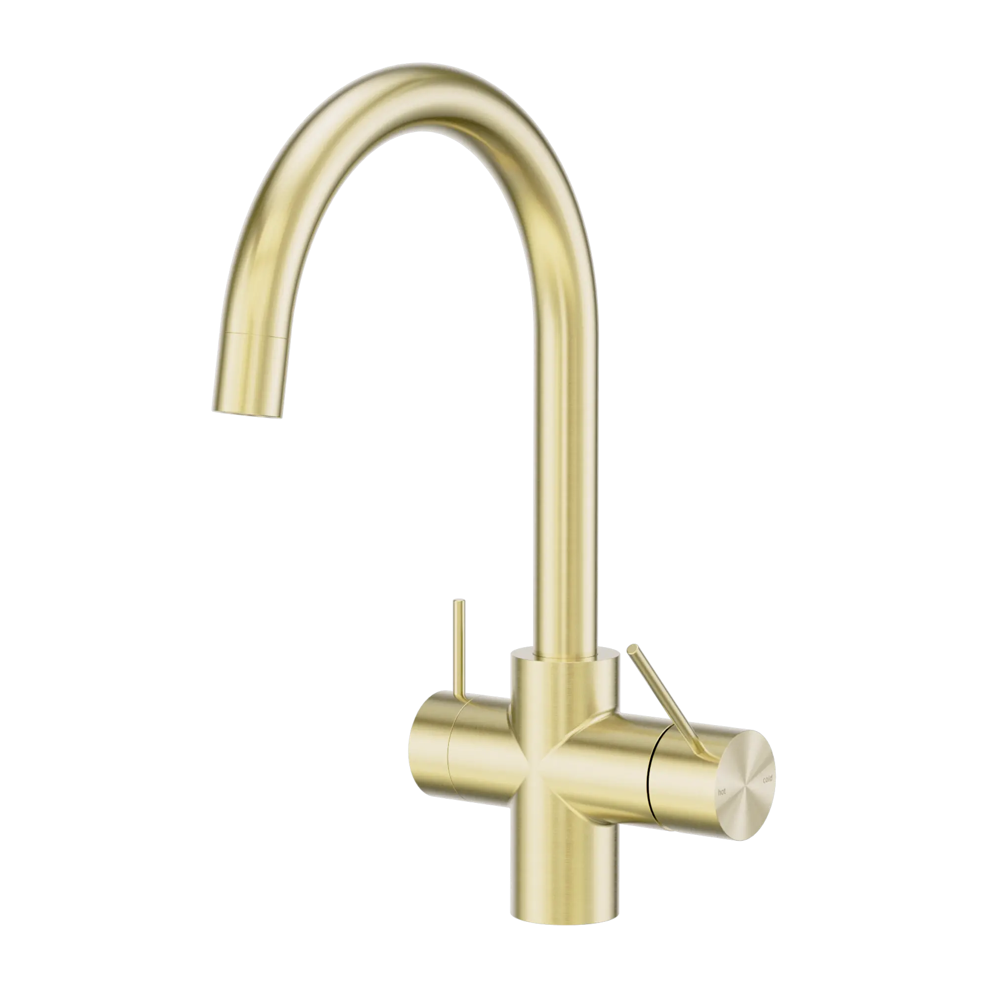 NR221907e BG Mecca 3 Way Filtered Mixer Tap Brushed Gold image 1