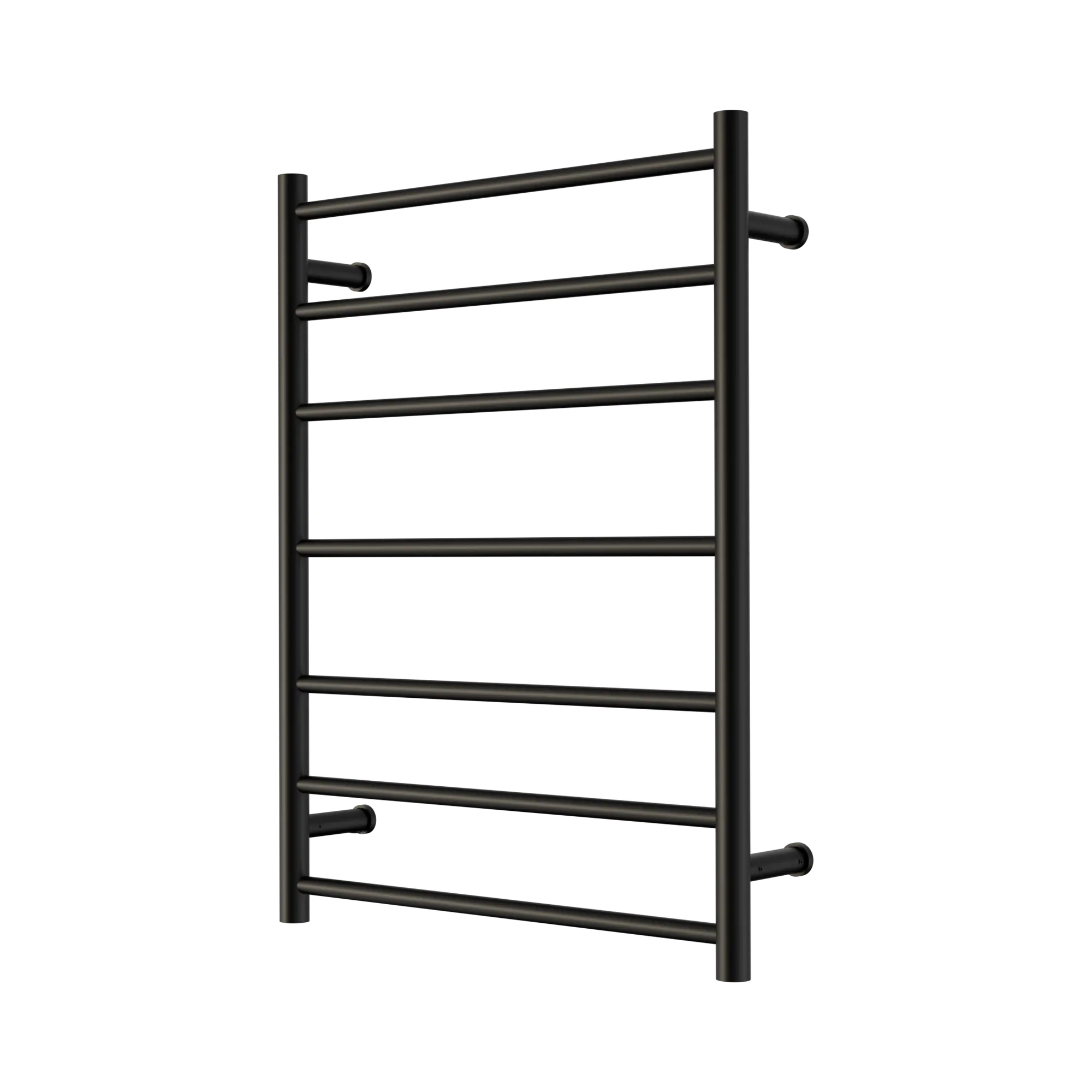 NR190003h MB Mecca 240 V 7 Bar Heated Towel Ladder Matte Black image 1