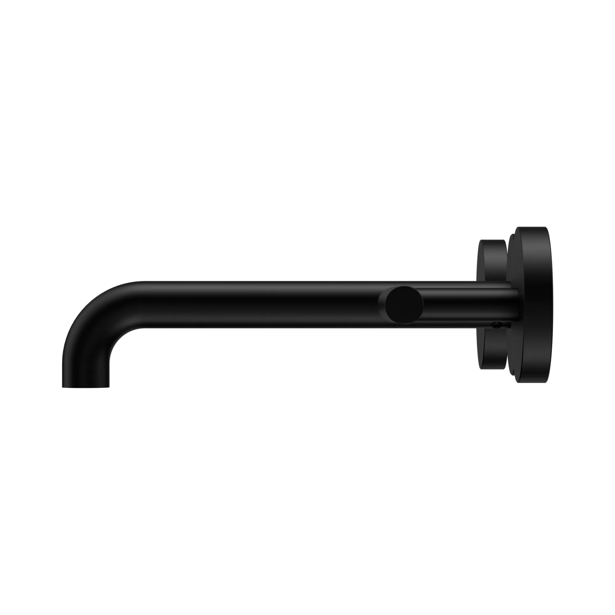 25 D007 MB Mecca Wall Basin Bath Set 185mm Spout Matte Black image 2