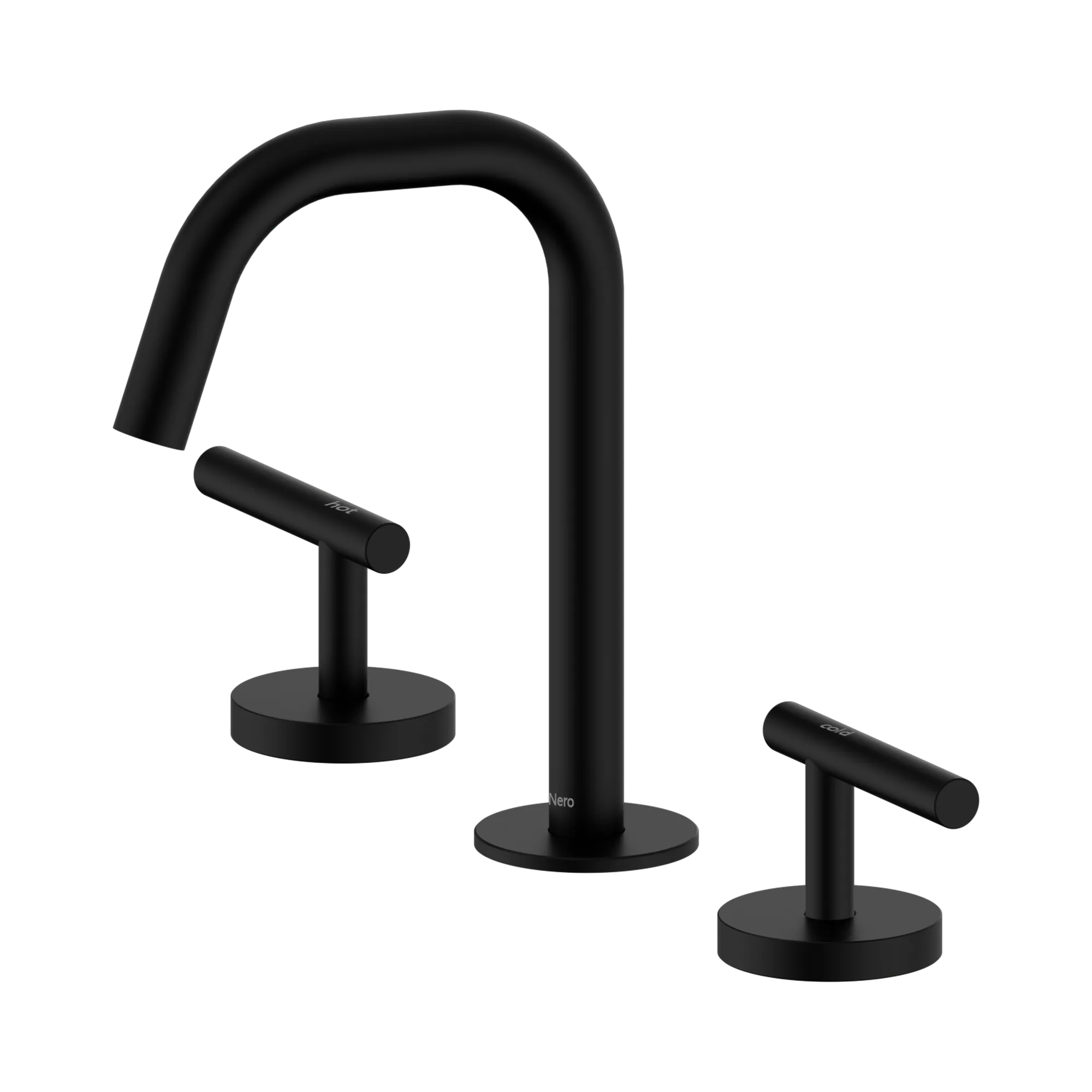 25 D001 MB Mecca Basin Set Edge Spout Matte Black image 1