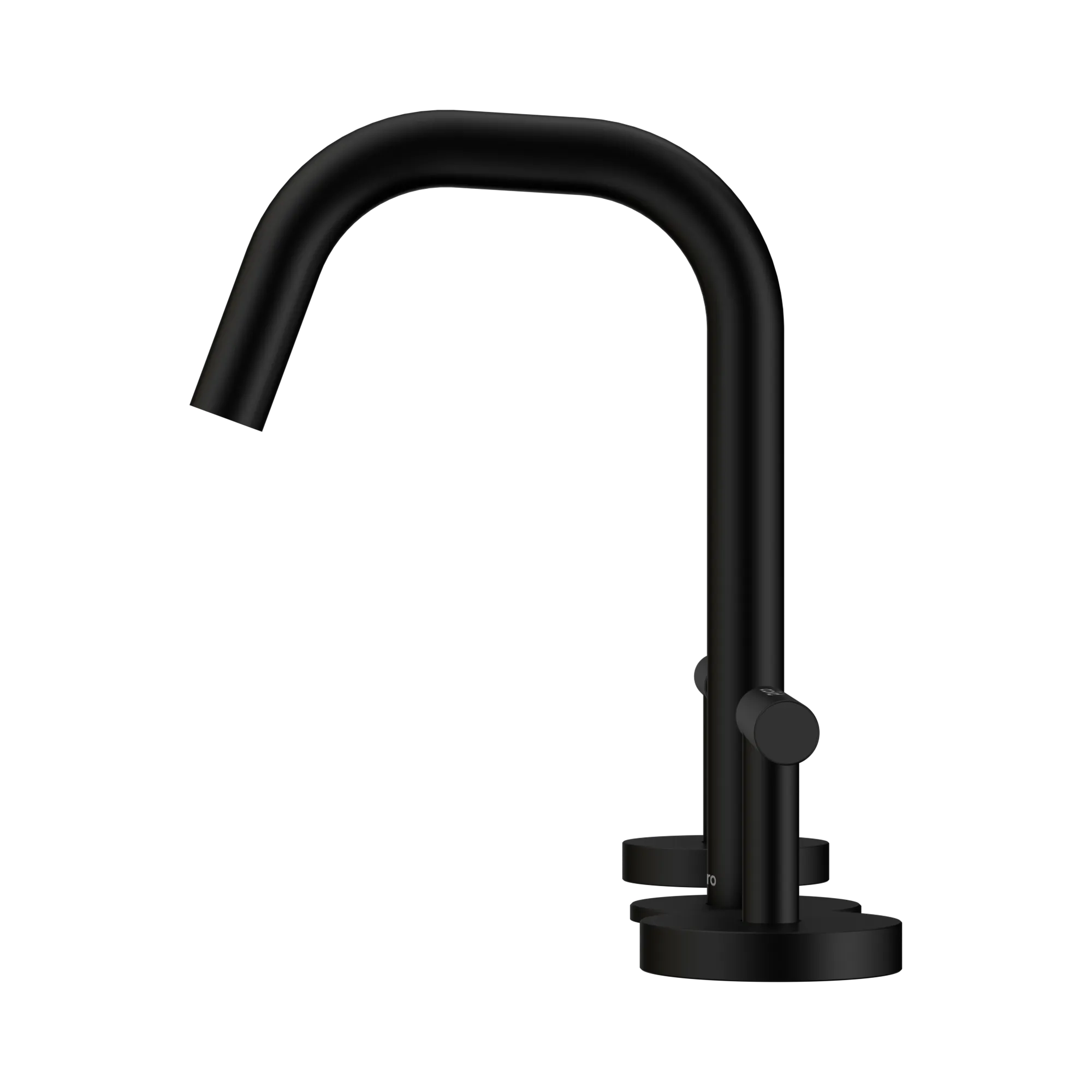 25 D001 MB Mecca Basin Set Edge Spout Matte Black image 2