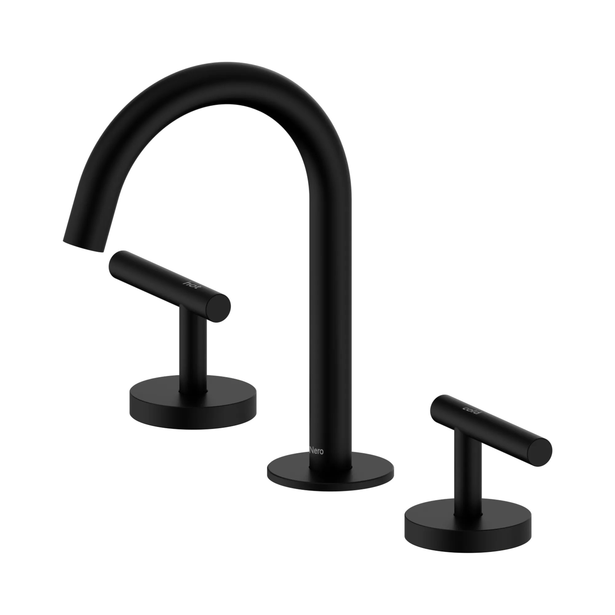 25 D002 MB Mecca Basin Set Arc Spout Matte Black image 1