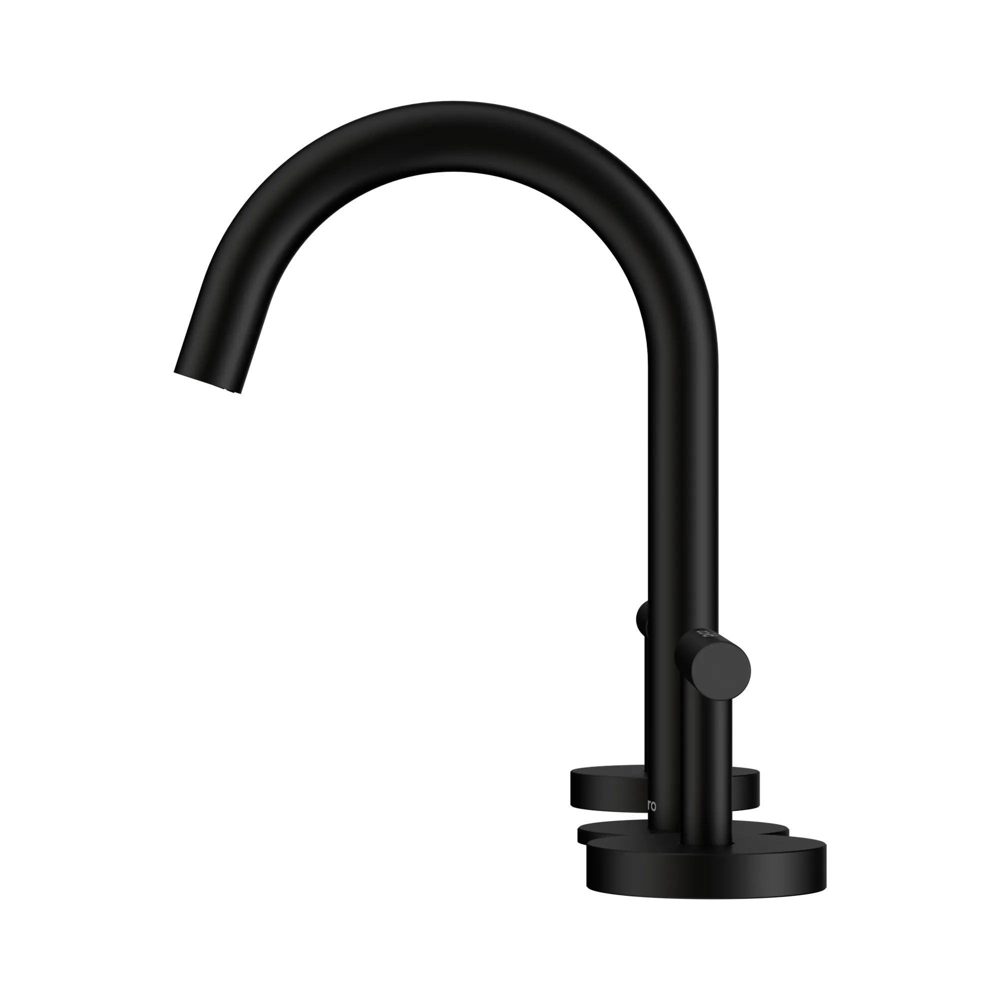 25 D002 MB Mecca Basin Set Arc Spout Matte Black image 2