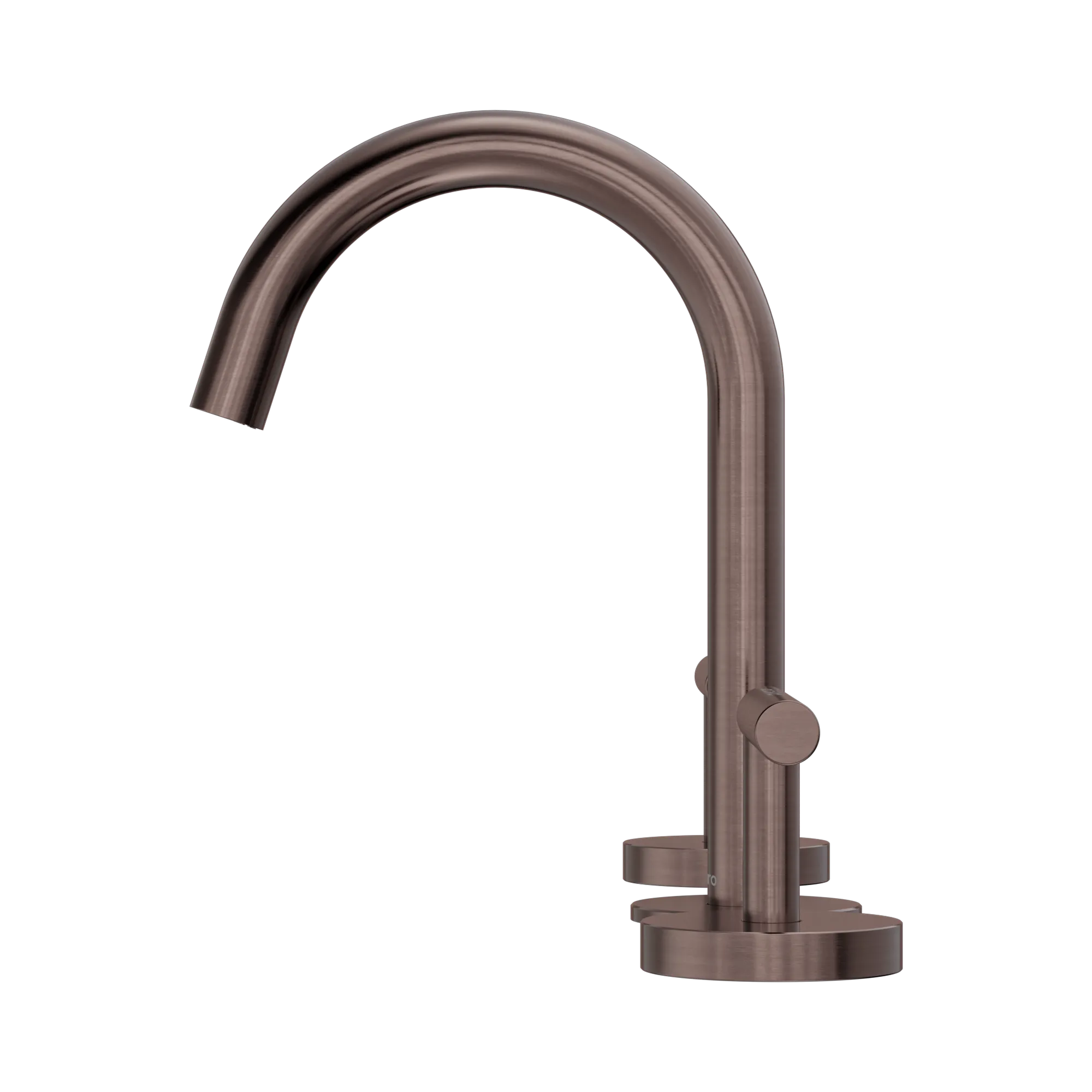 25 D002 BZ Mecca Basin Set Arc Spout Brushed Bronze image 2