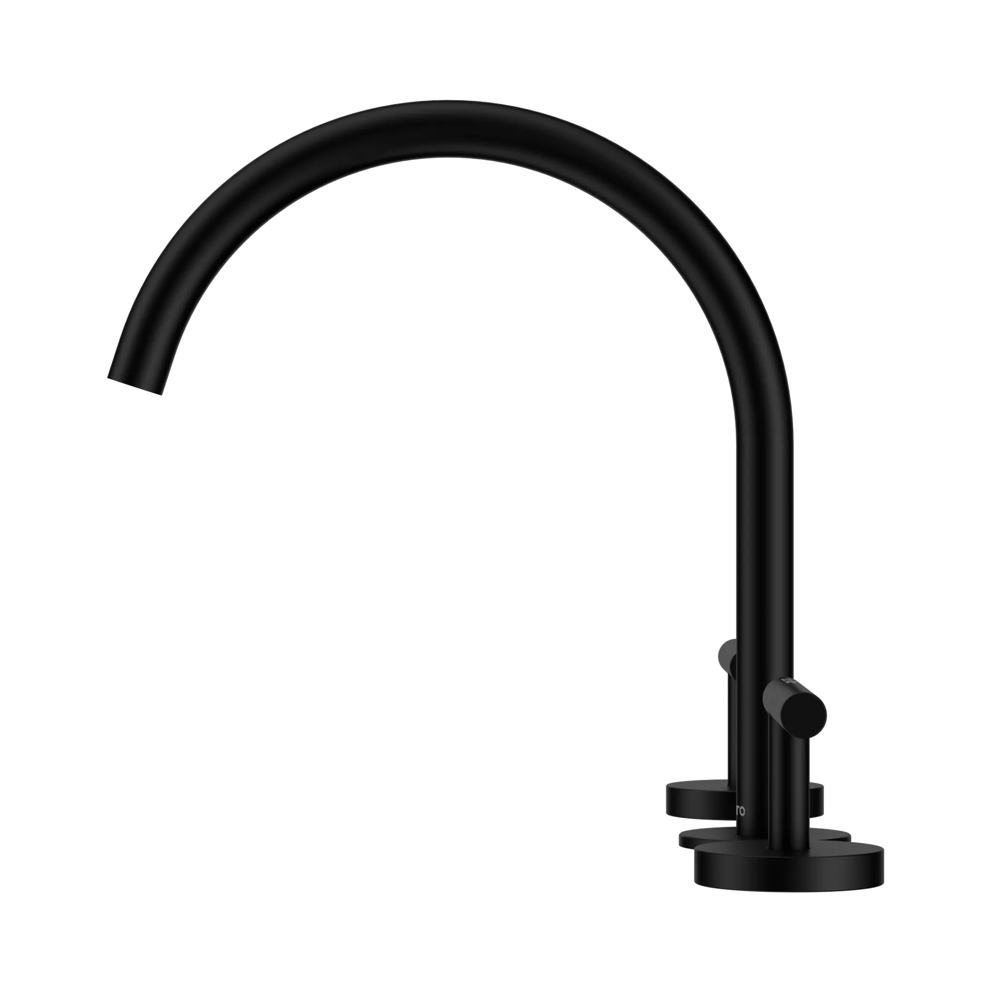 25 D004 MB Mecca Bath Kitchen Set Arc Spout Matte Black image 2