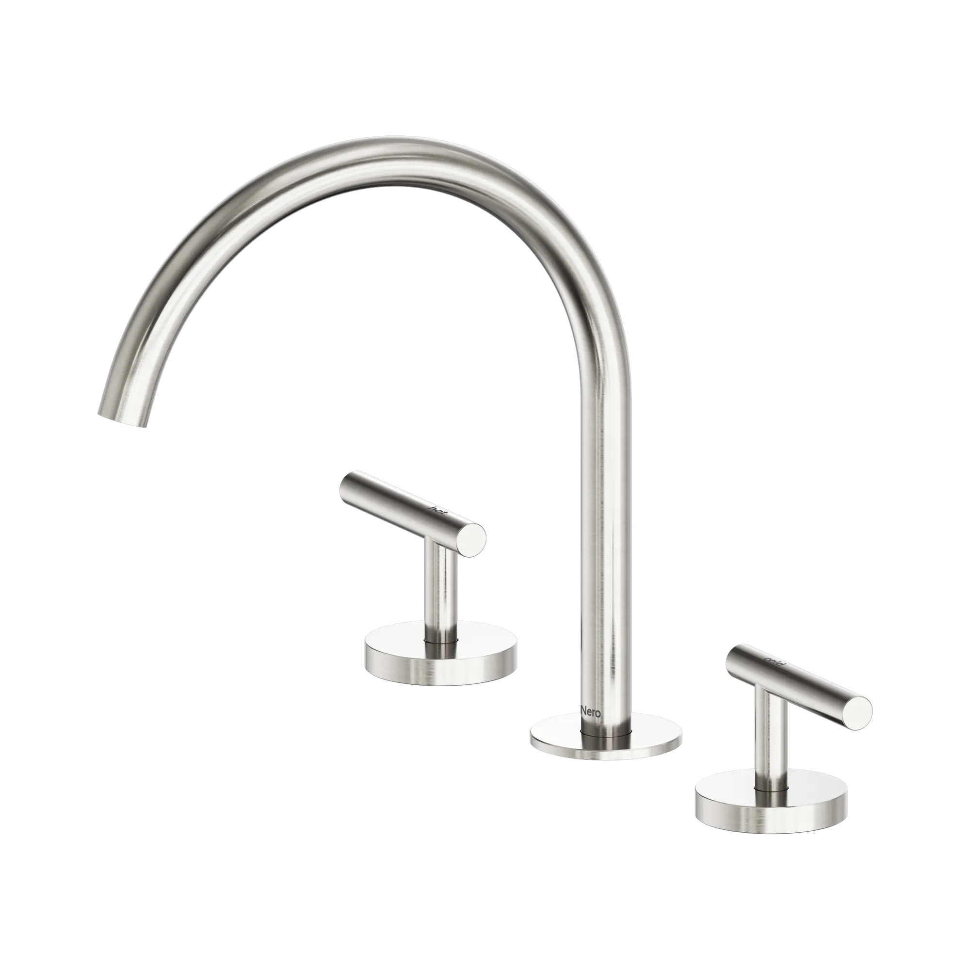 25 D004 BN Mecca Bath Kitchen Set Arc Spout Brushed Nickel image 1