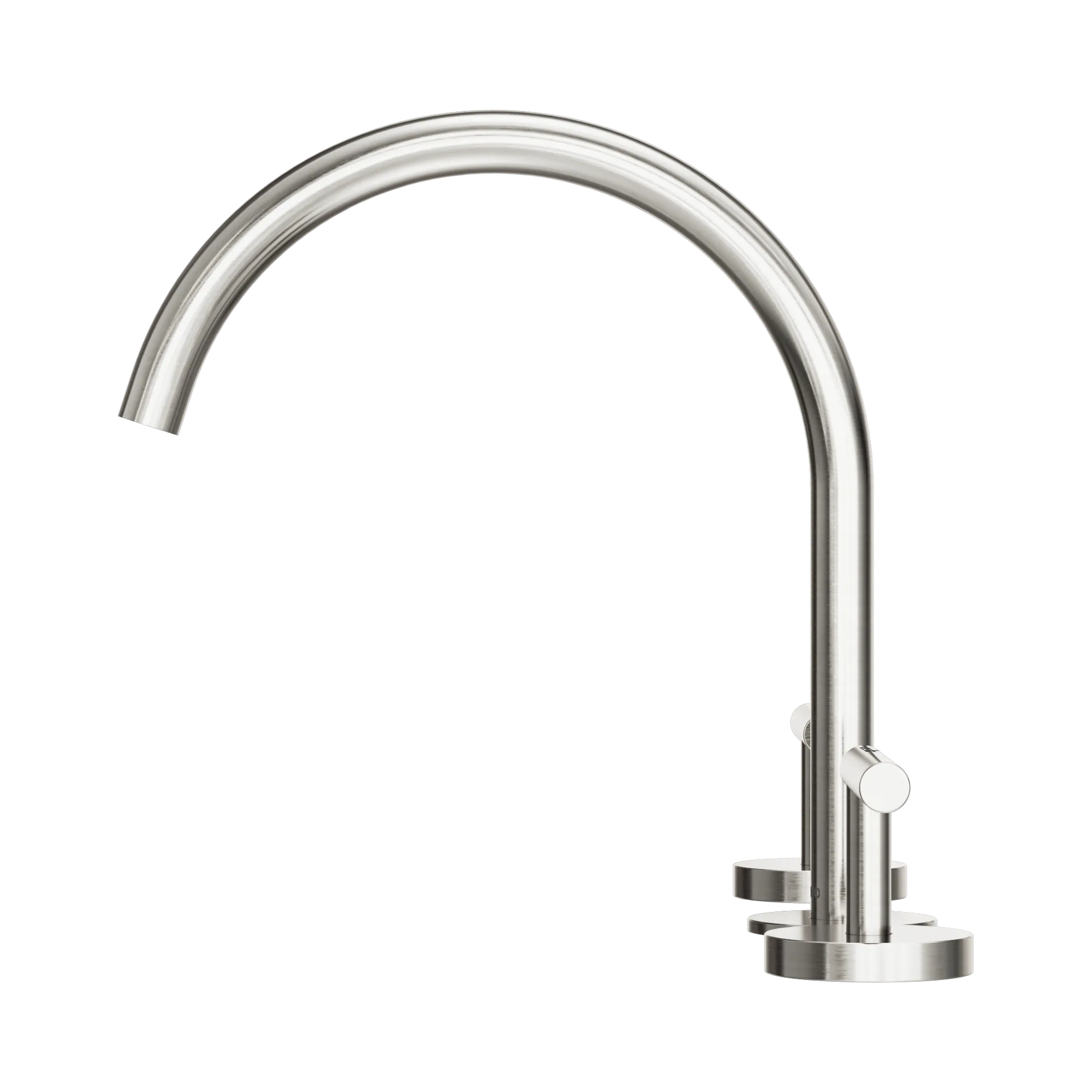 25 D004 BN Mecca Bath Kitchen Set Arc Spout Brushed Nickel image 2