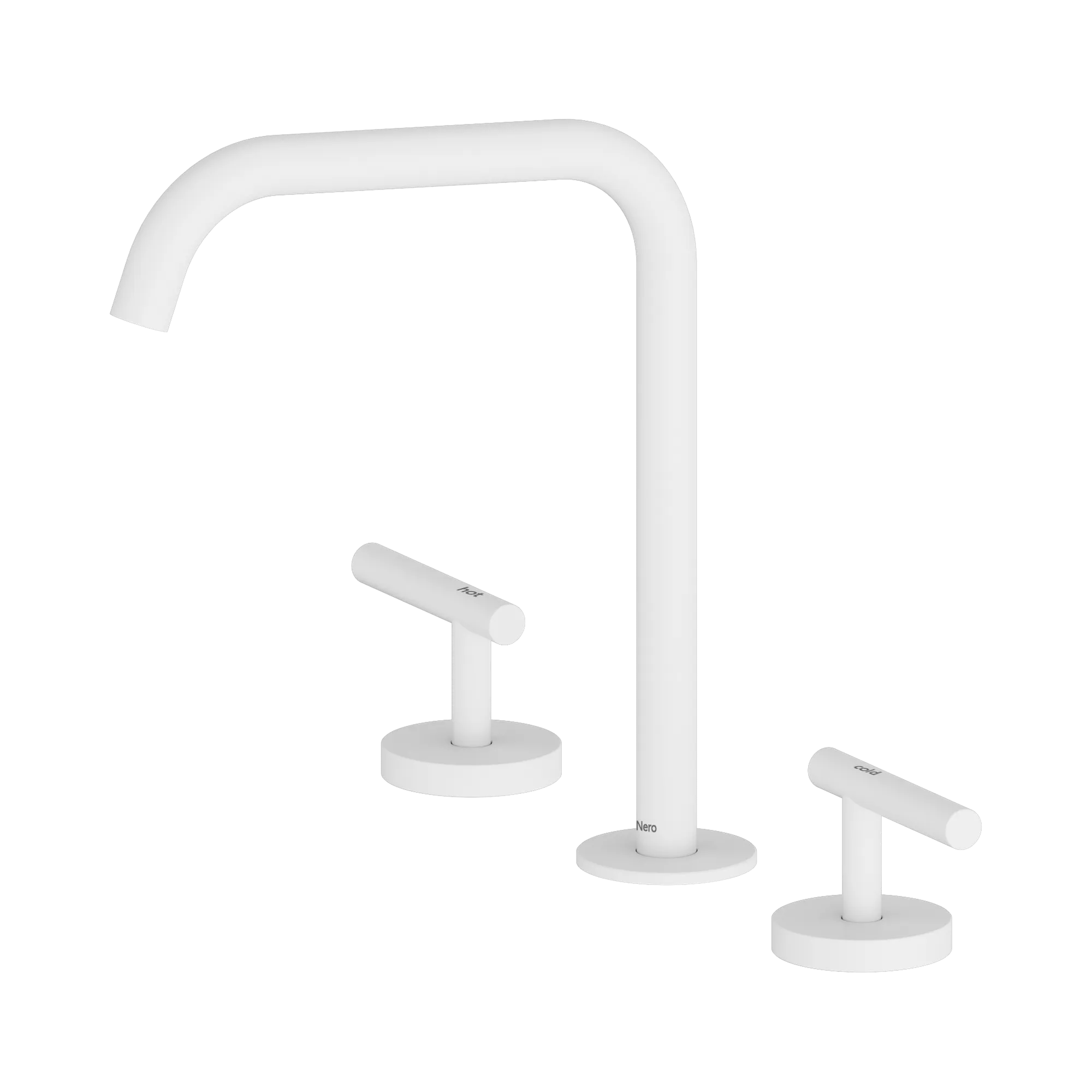 25 D005 MW Mecca Bath Kitchen Set Edge Spout Matte White image 1