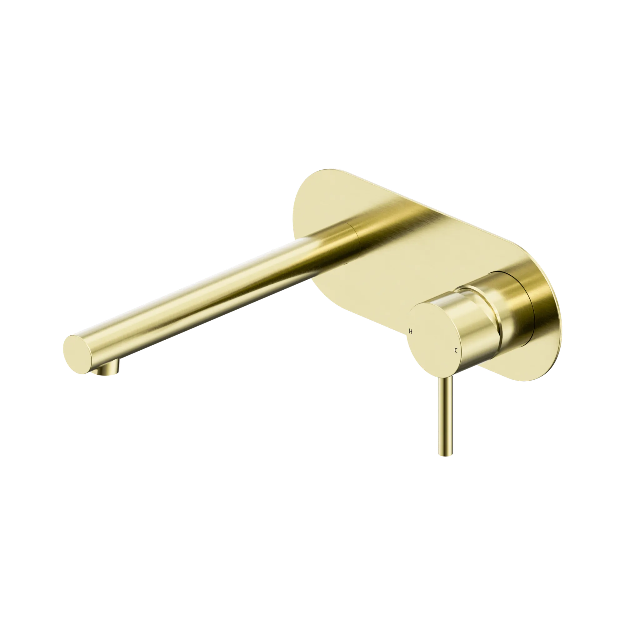 25 B005 BG Dolce II Wall Basin Bath Mixer Brushed Gold image 1