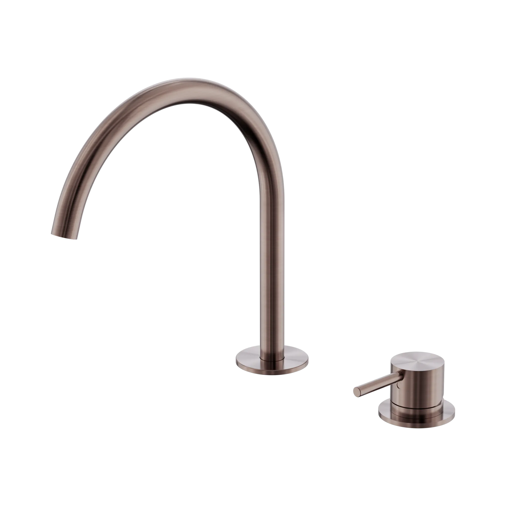 NR221901j BZ Mecca Hob Bath Kitchen Mixer Set Arc Spout Brushed Bronze image 1